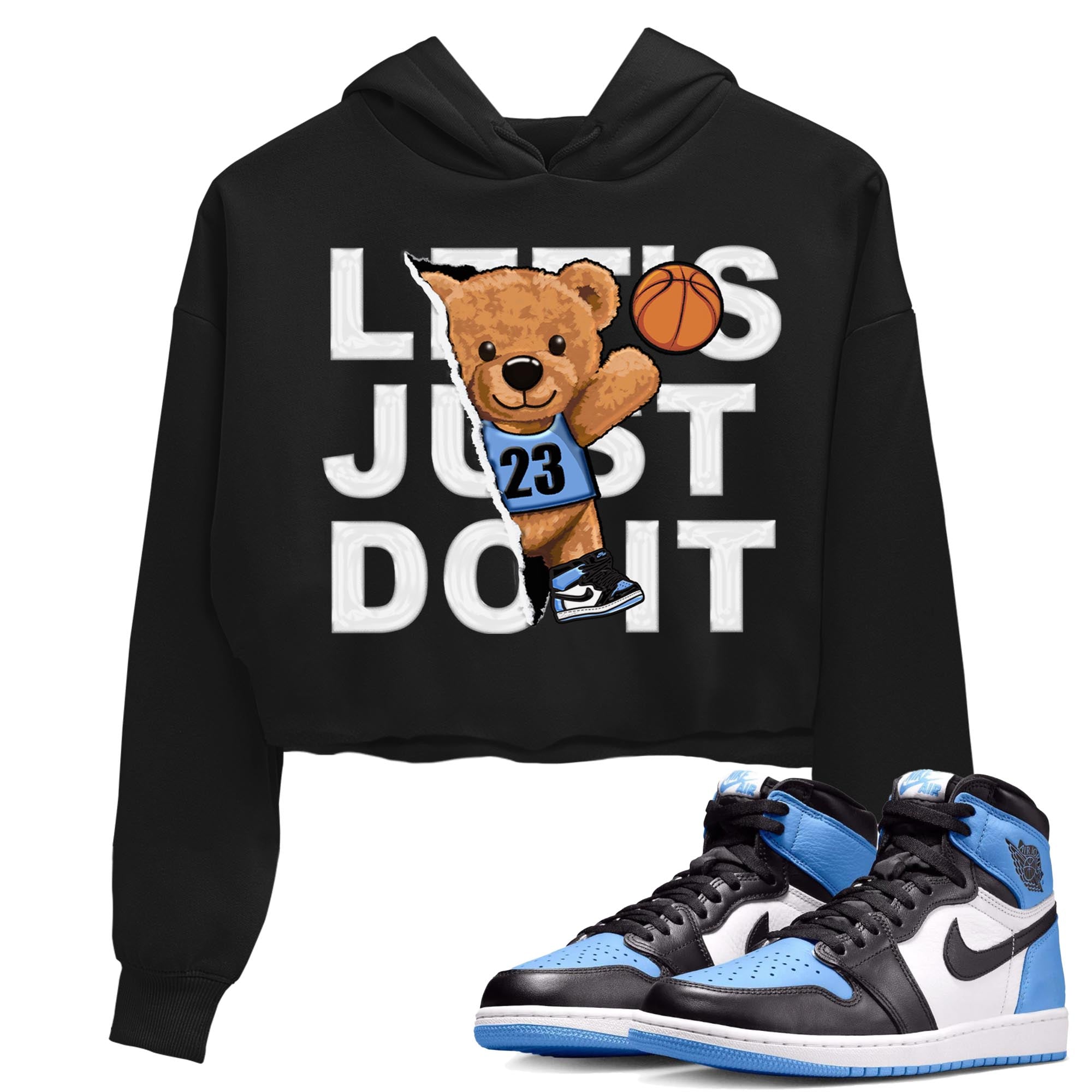 Rip Out Bear snkmatch Women's Top - Air Jordan 1 UNC Toe