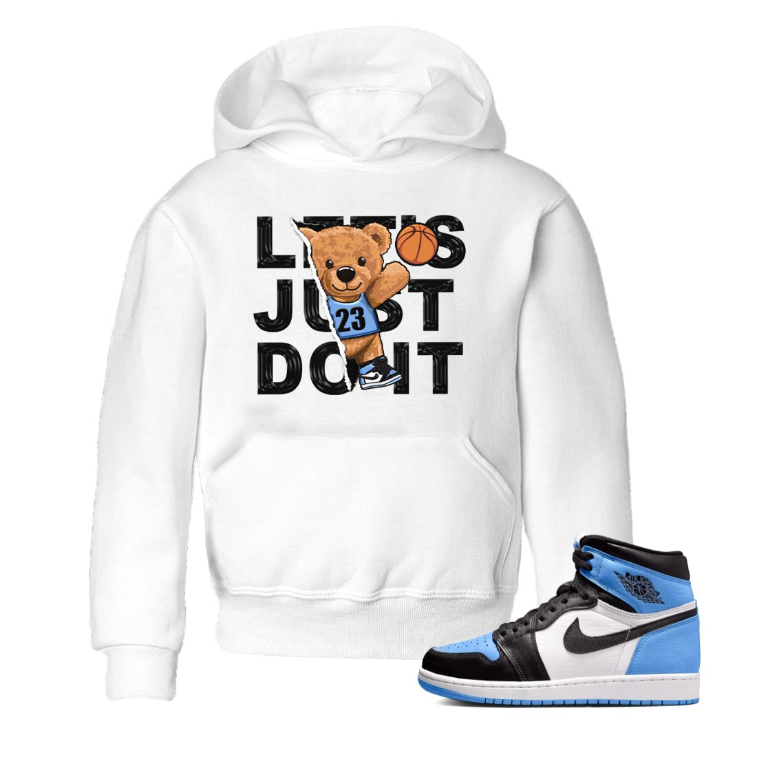 Rip Out Bear snkmatch Tee Kids - Air Jordan 1 UNC Toe