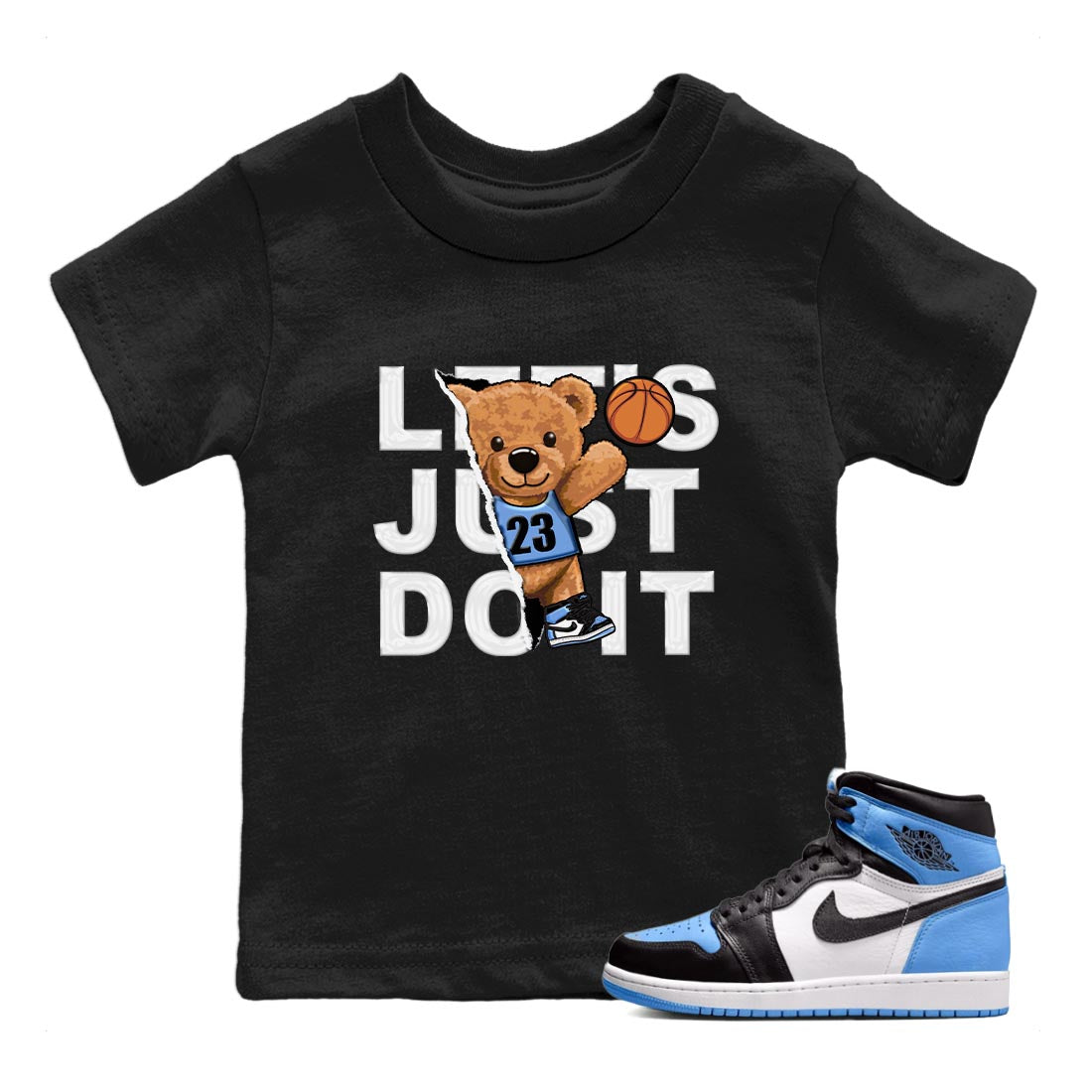 Rip Out Bear snkmatch Tee Kids - Air Jordan 1 UNC Toe