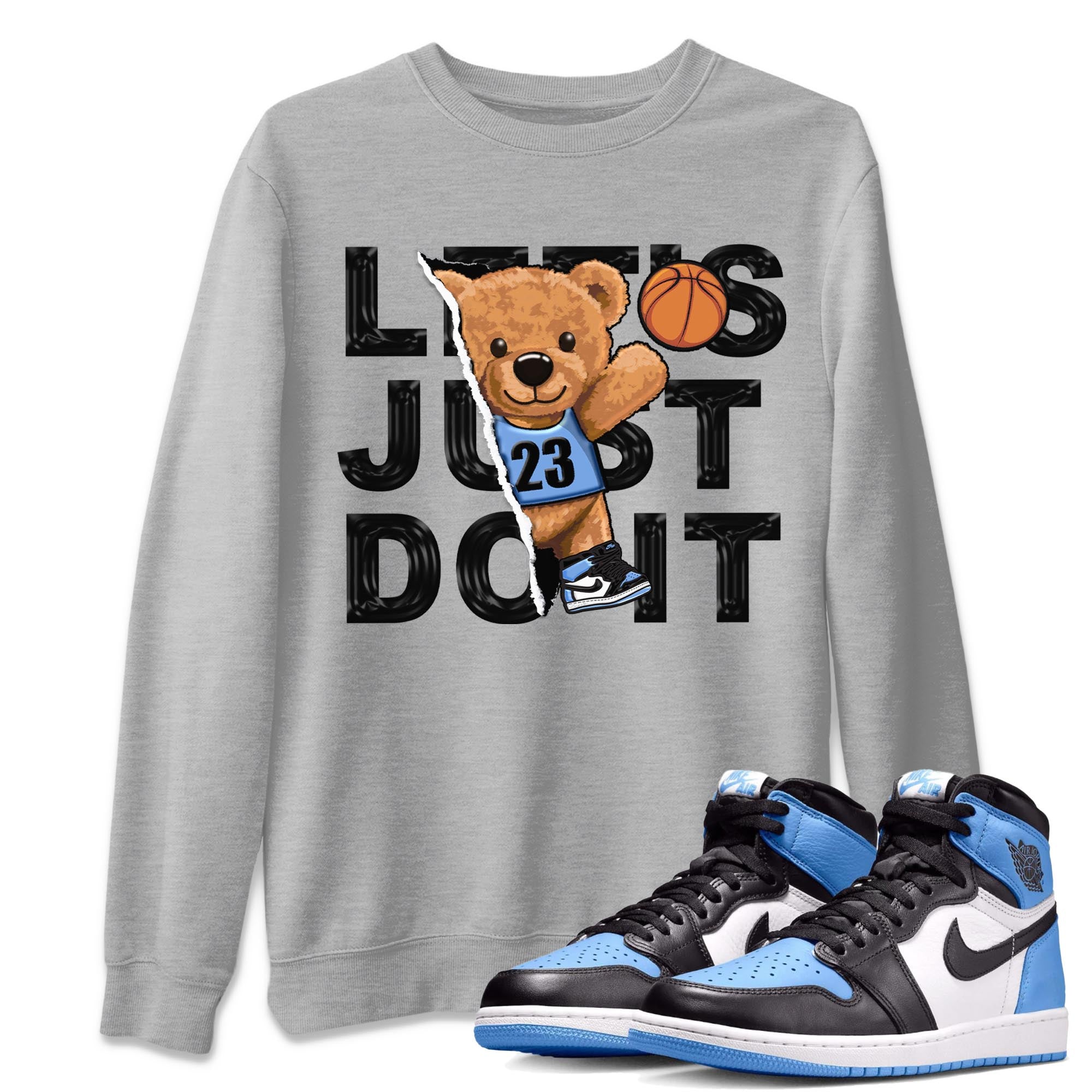 Rip Out Bear snkmatch Tee - Air Jordan 1 UNC Toe