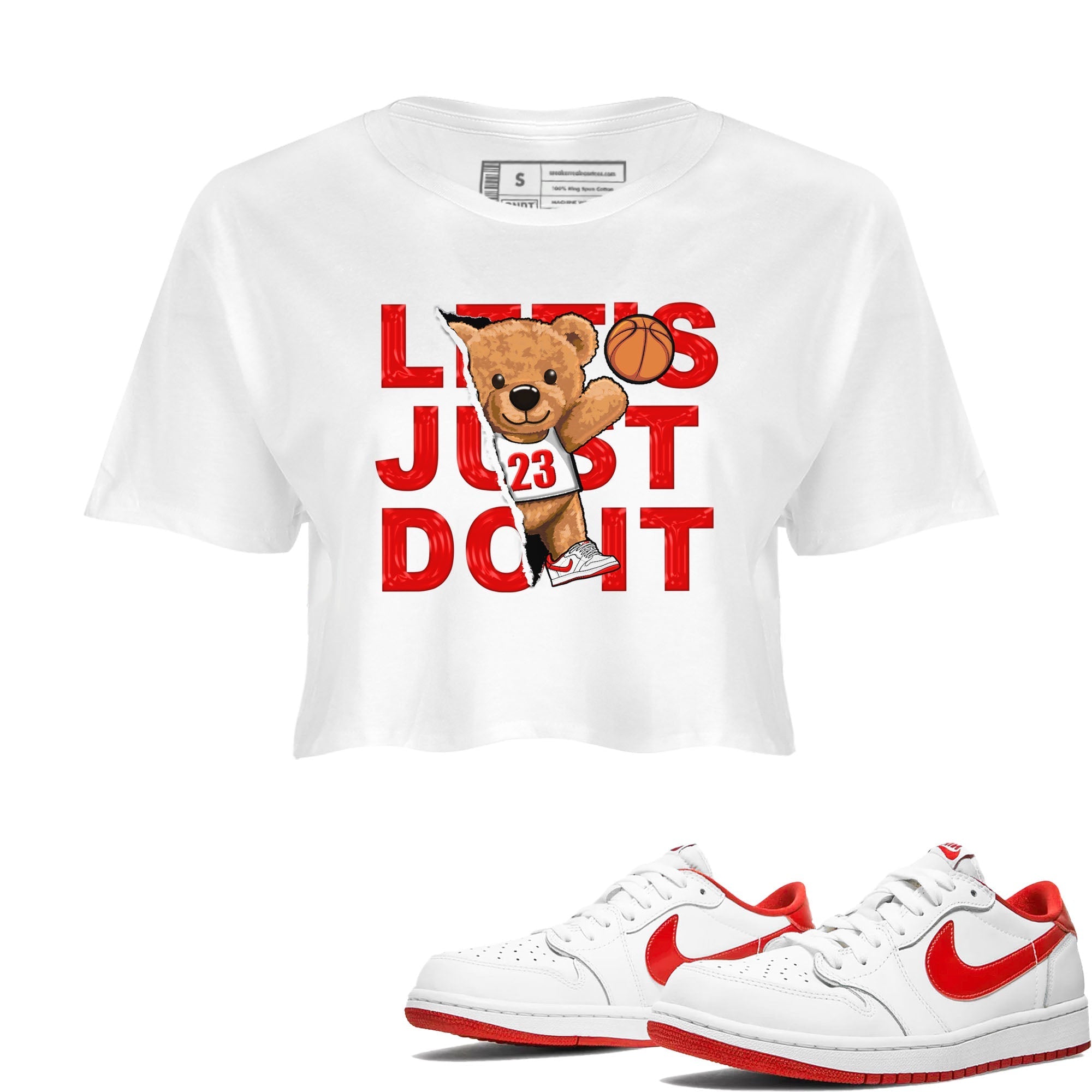 Rip Out Bear snkmatch Women's Top - Air Jordan 1 University Red