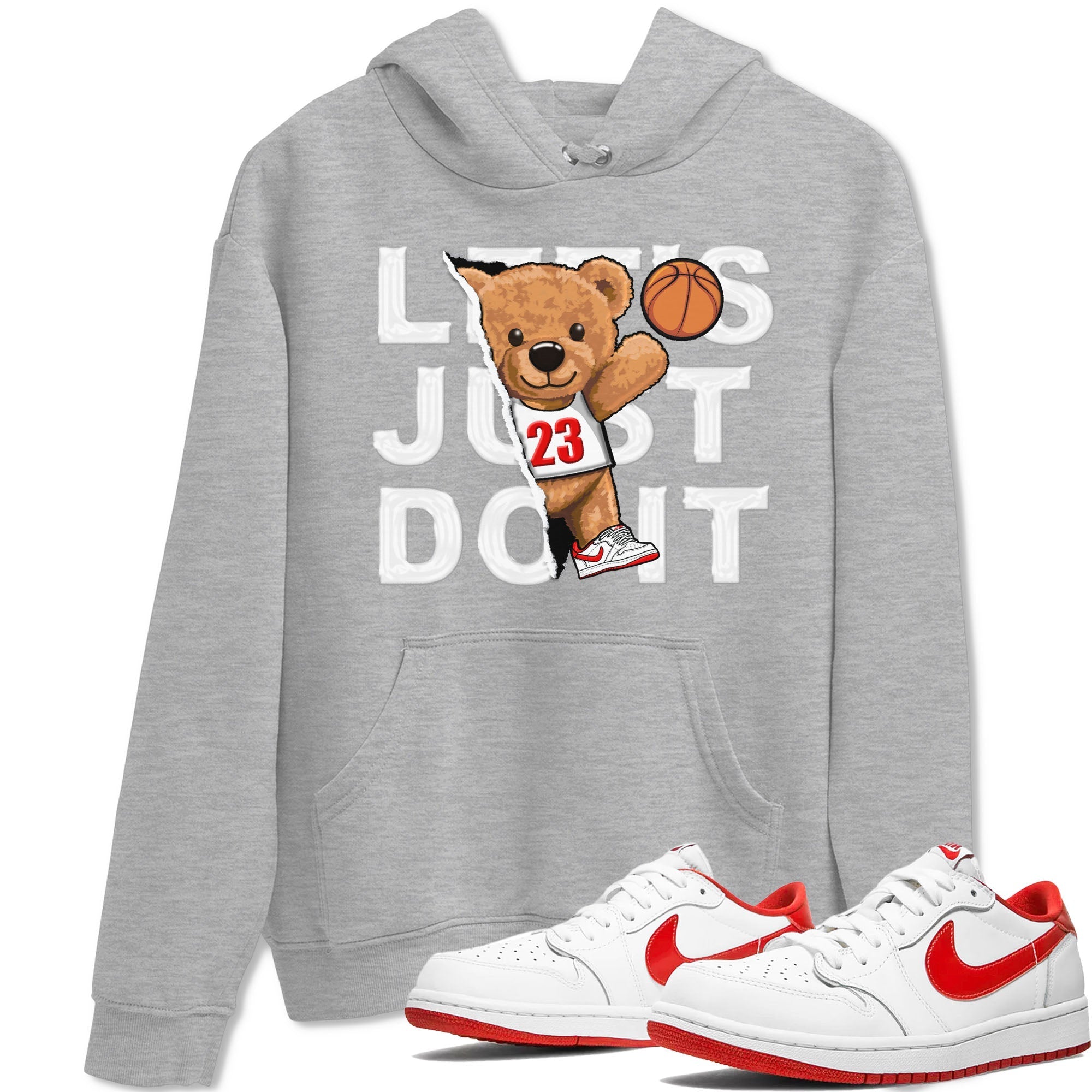 Rip Out Bear snkmatch Tee - Air Jordan 1 University Red
