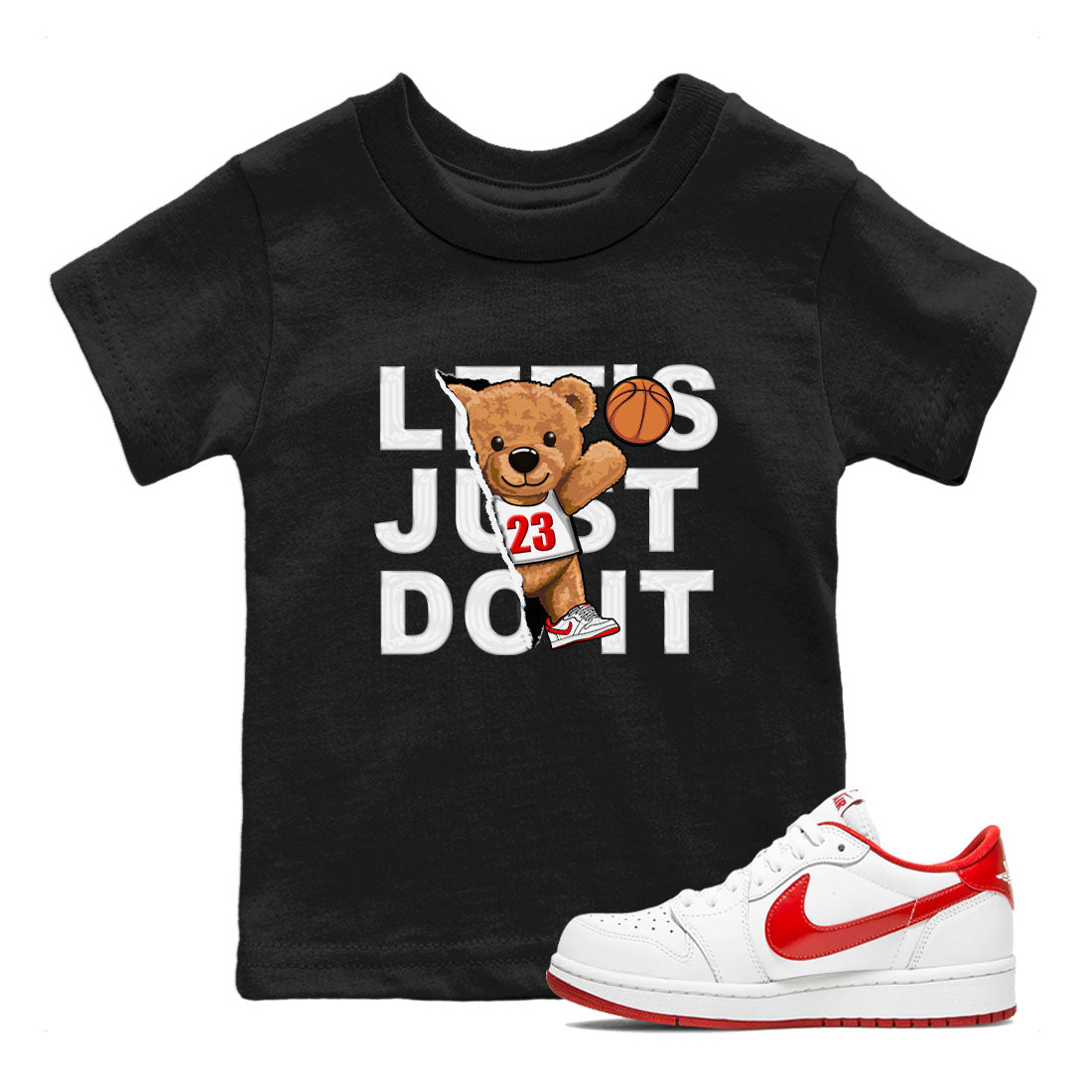 Rip Out Bear snkmatch Tee Kids - Air Jordan 1 University Red