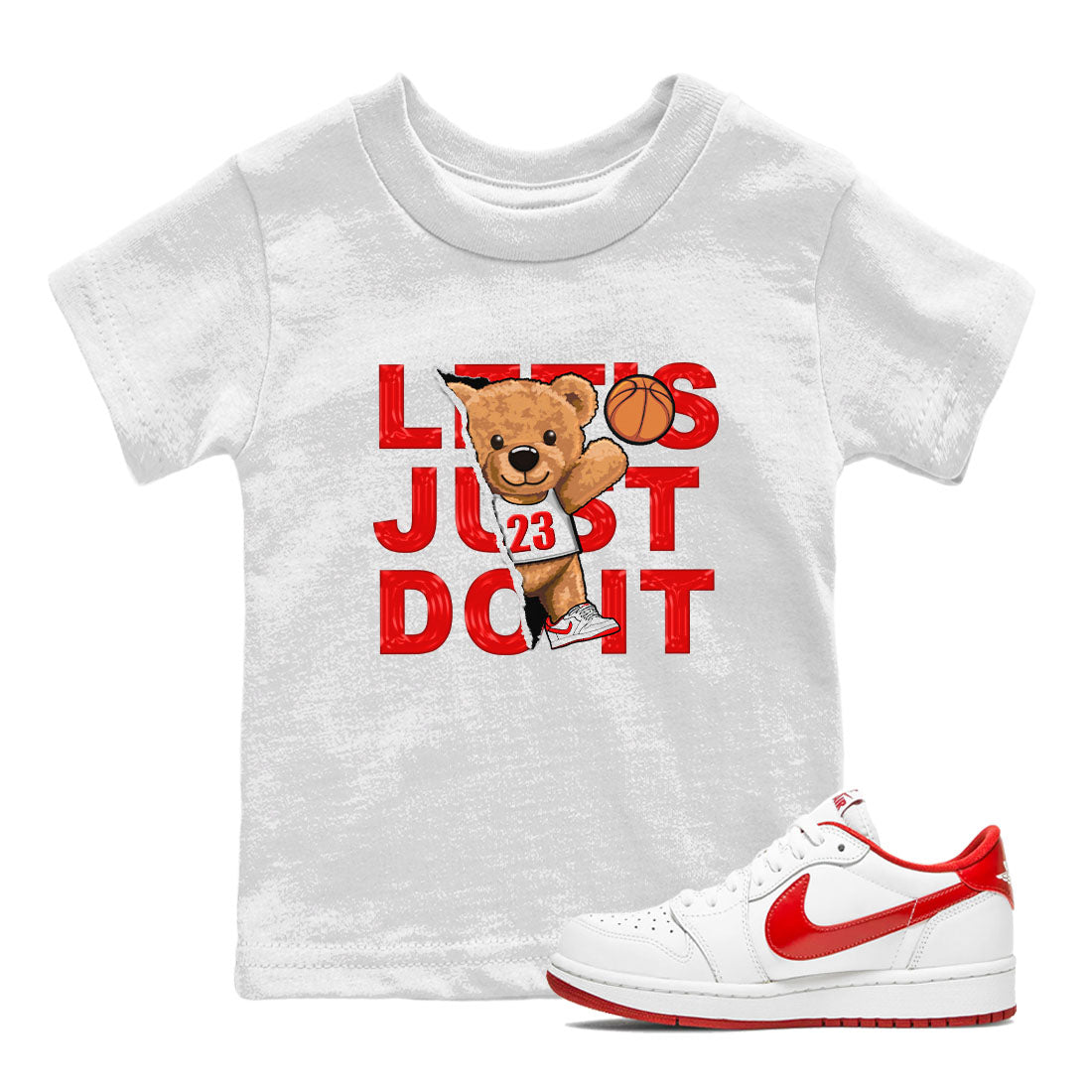 Rip Out Bear snkmatch Tee Kids - Air Jordan 1 University Red
