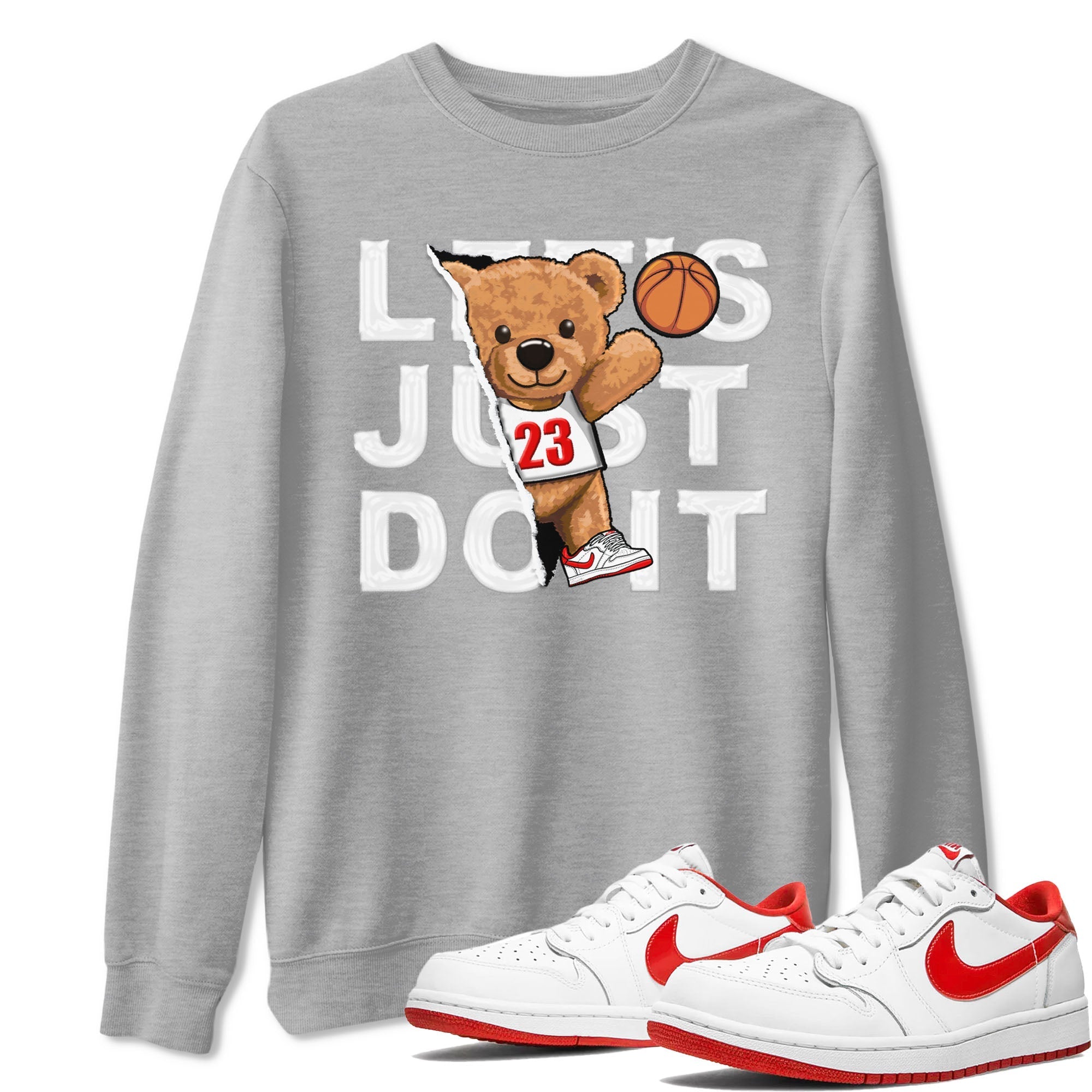 Rip Out Bear snkmatch Tee - Air Jordan 1 University Red