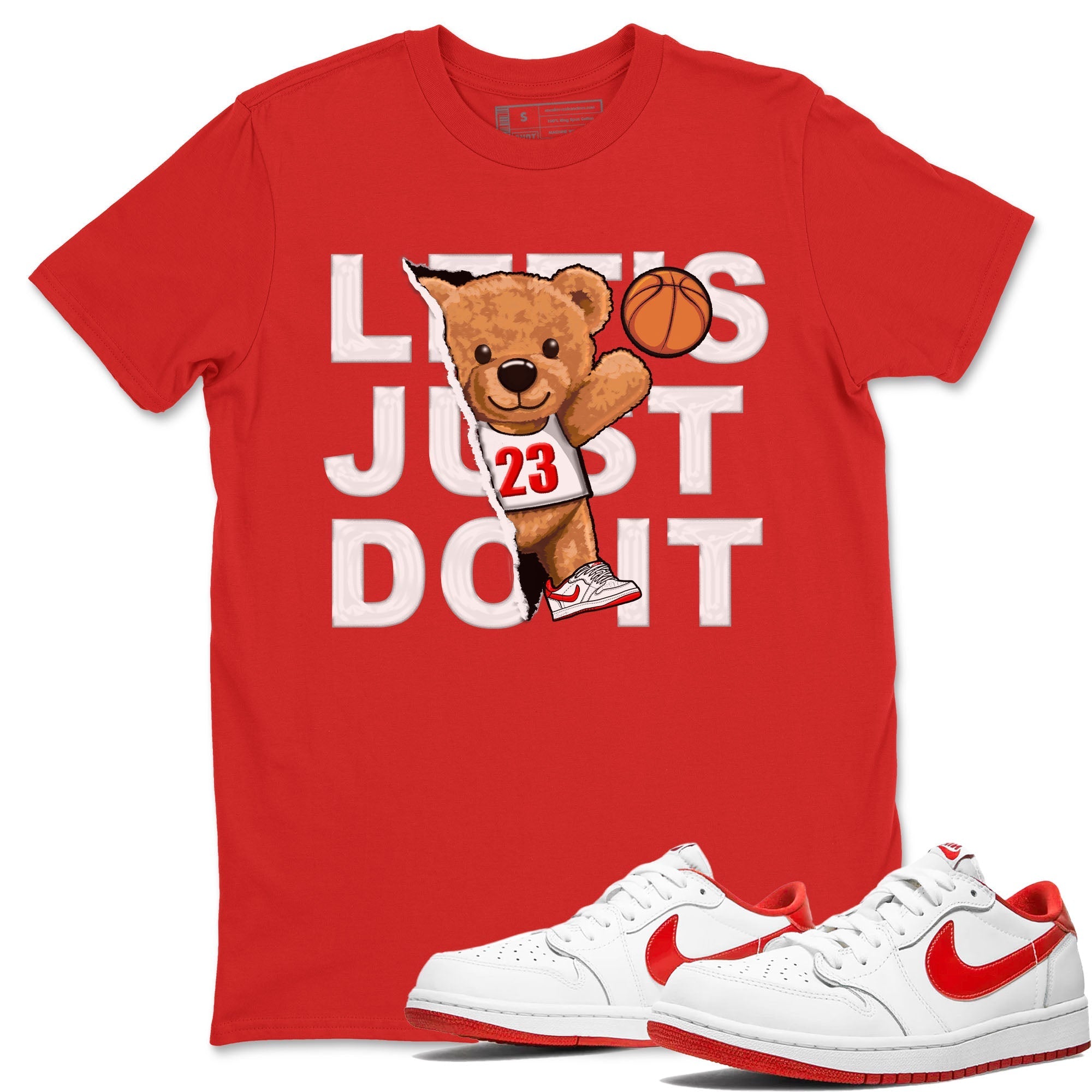 Rip Out Bear snkmatch Tee - Air Jordan 1 University Red