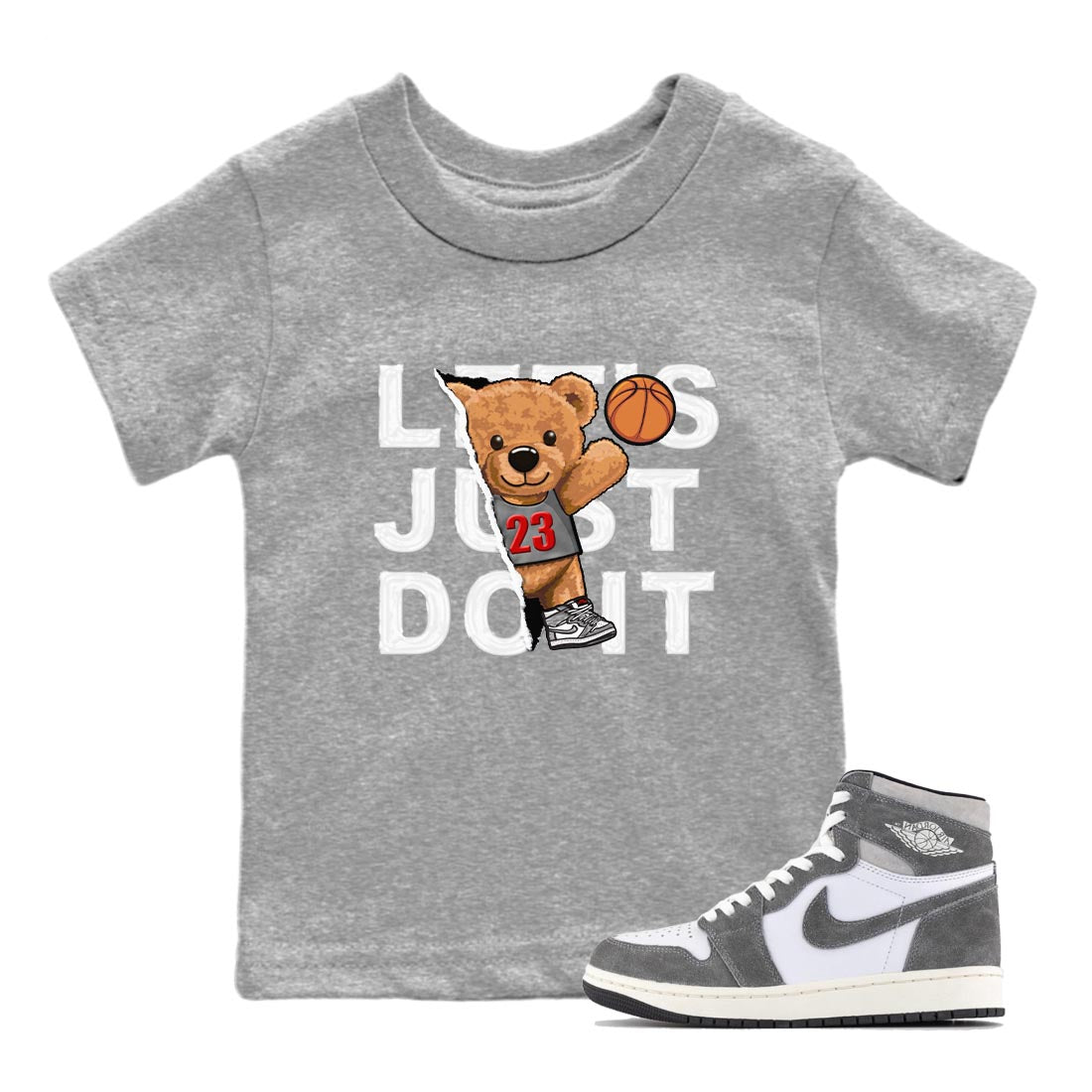 Rip Out Bear Kids Tops - Air Jordan 1 Washed Heritage
