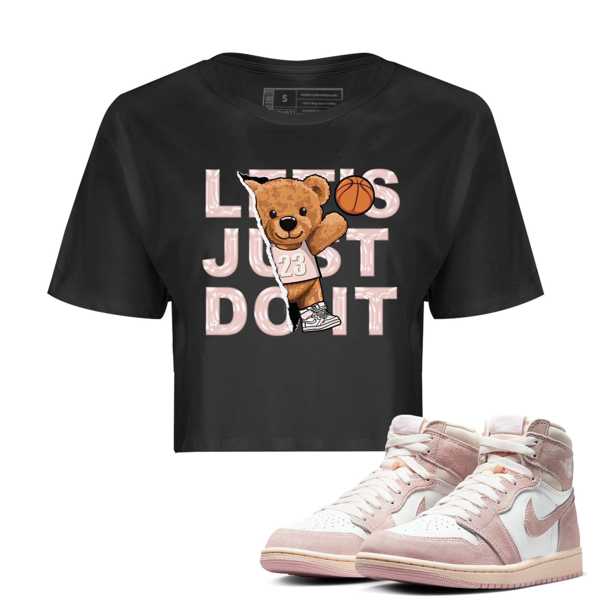 Rip Out Bear Women's Tops - Air Jordan 1 Washed Pink