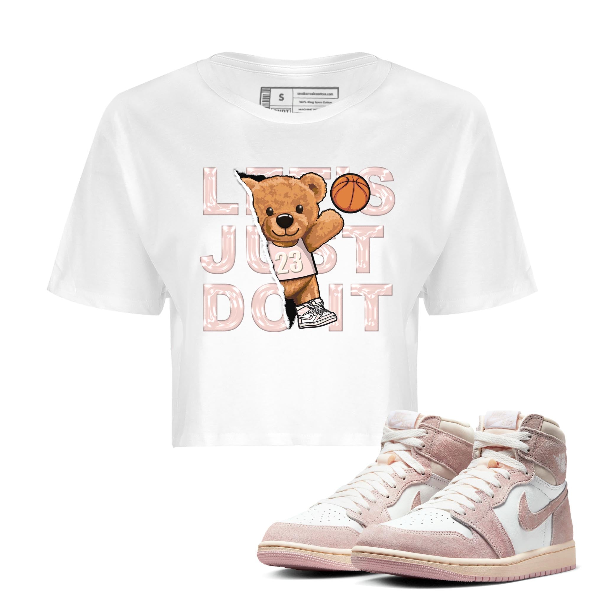 Rip Out Bear Women's Tops - Air Jordan 1 Washed Pink