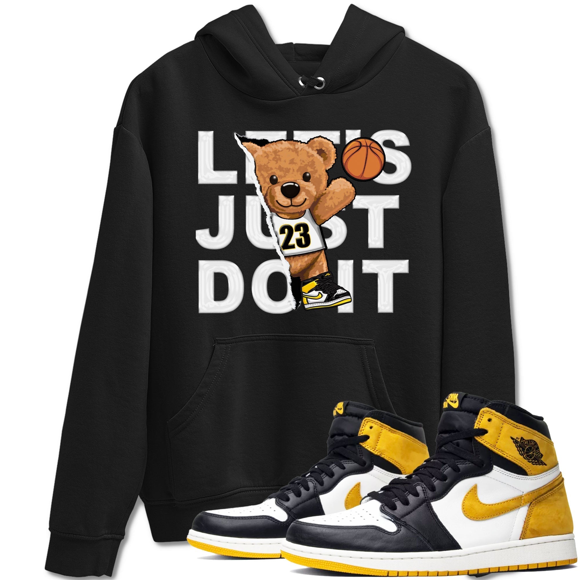 Rip Out Bear snkmatch Tees - Air Jordan 1 Yellow Ochre