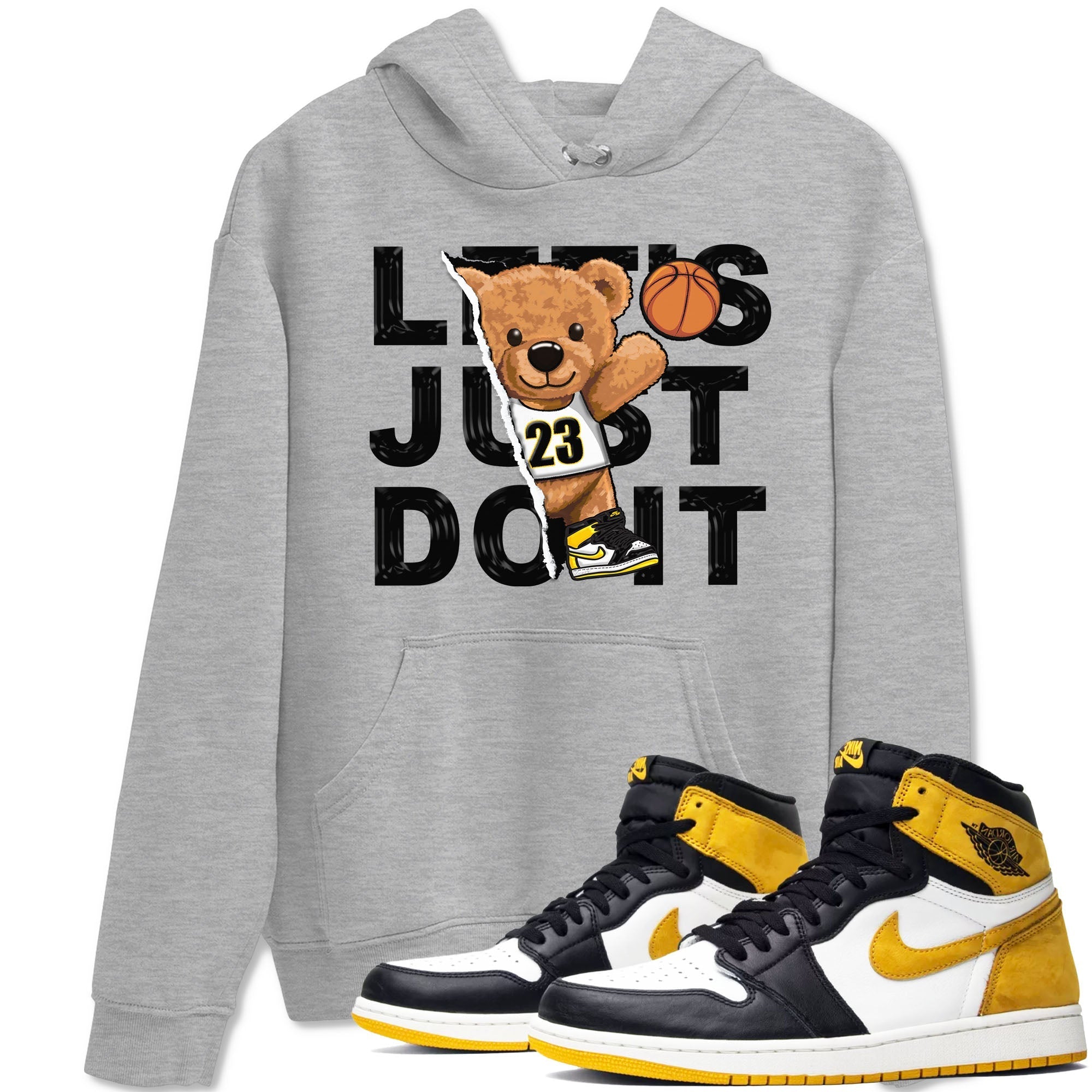 Rip Out Bear snkmatch Tees - Air Jordan 1 Yellow Ochre