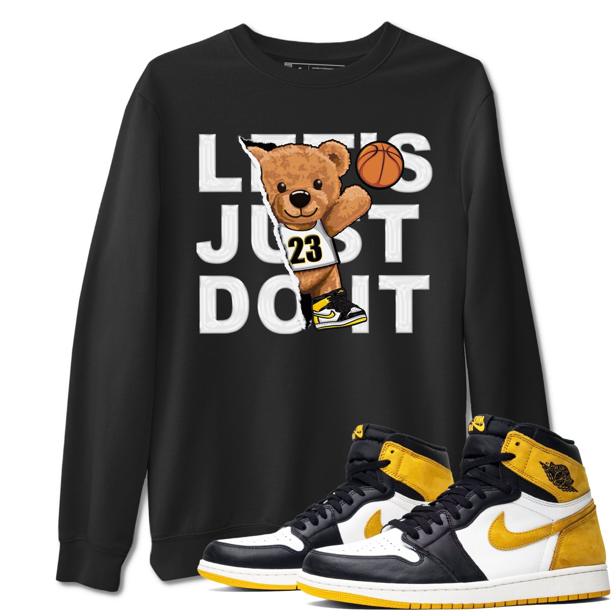 Rip Out Bear snkmatch Tees - Air Jordan 1 Yellow Ochre
