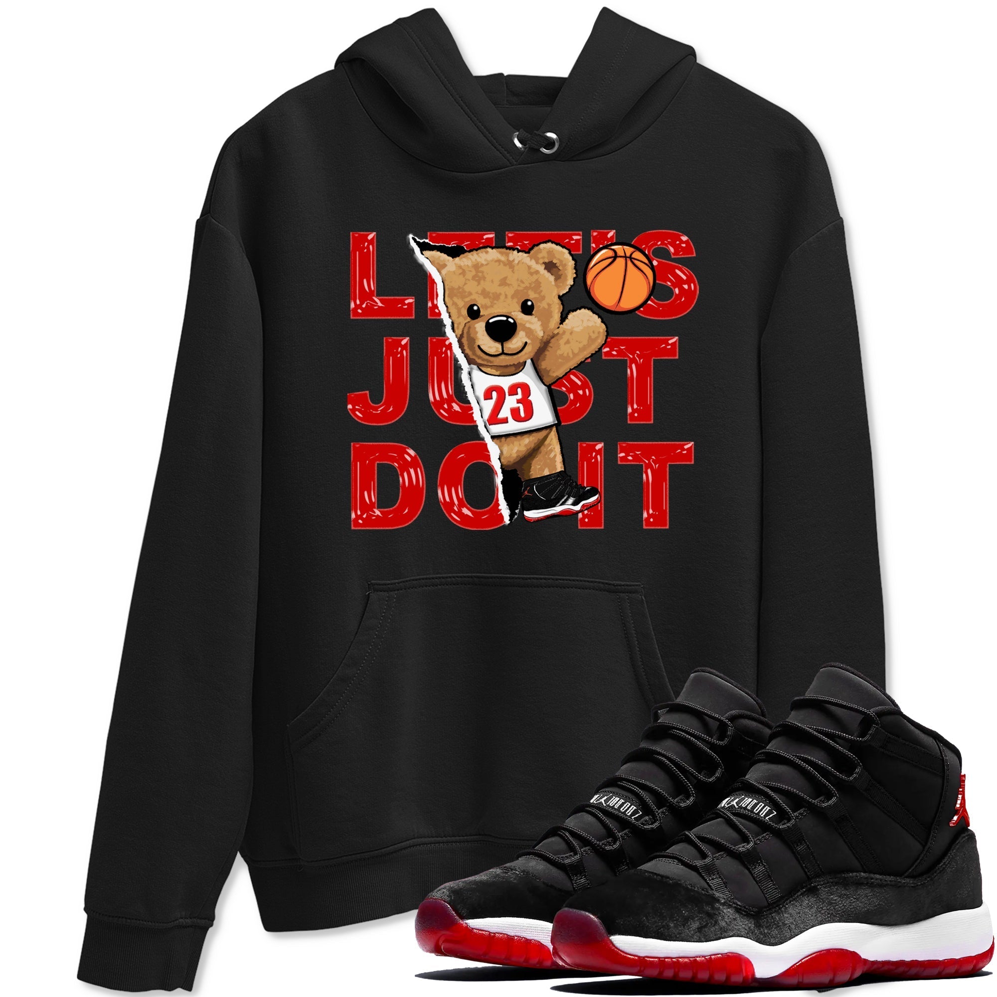 Rip Out Bear snkmatch Tees - Air Jordan 11 Bred Velvet
