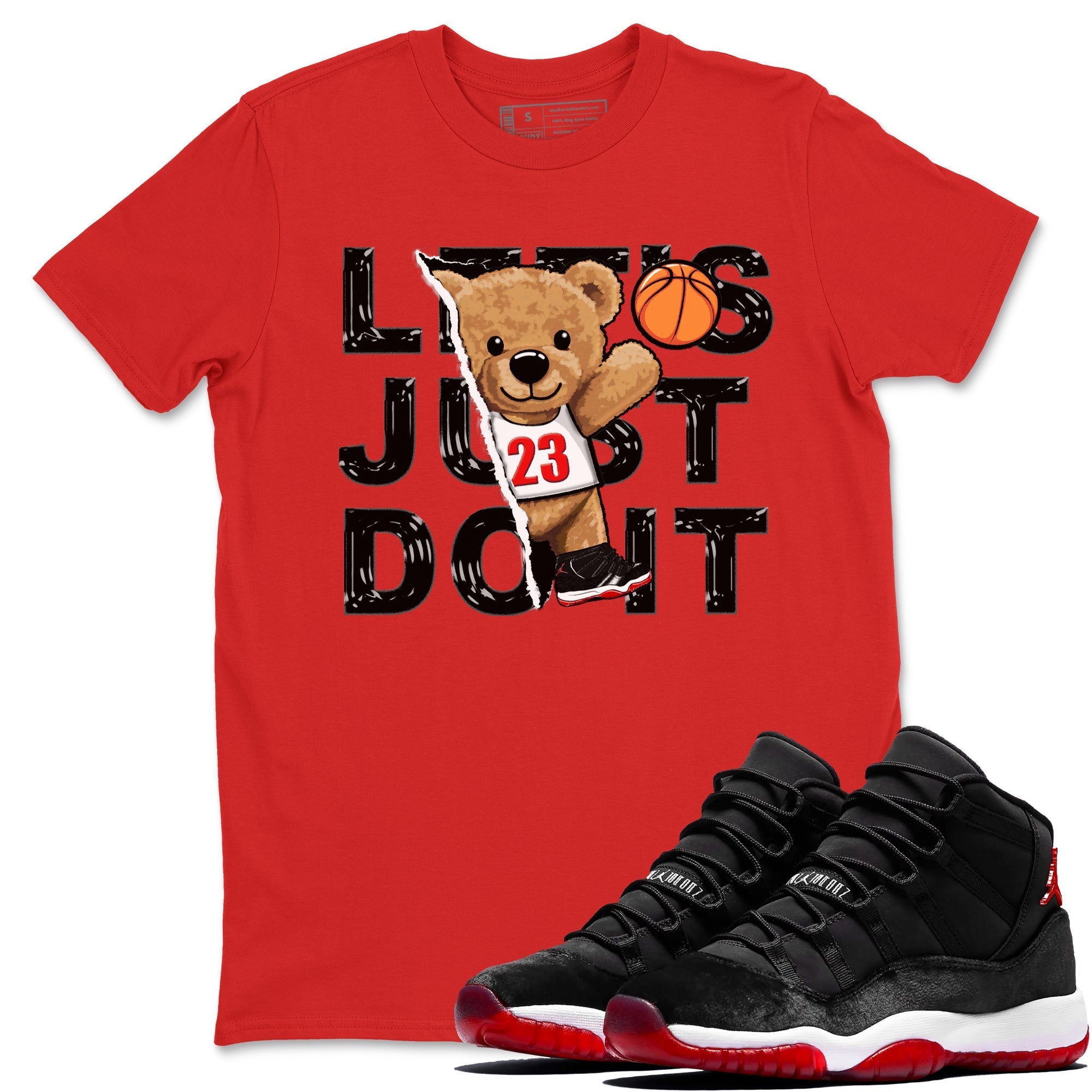 Rip Out Bear snkmatch Tees - Air Jordan 11 Bred Velvet