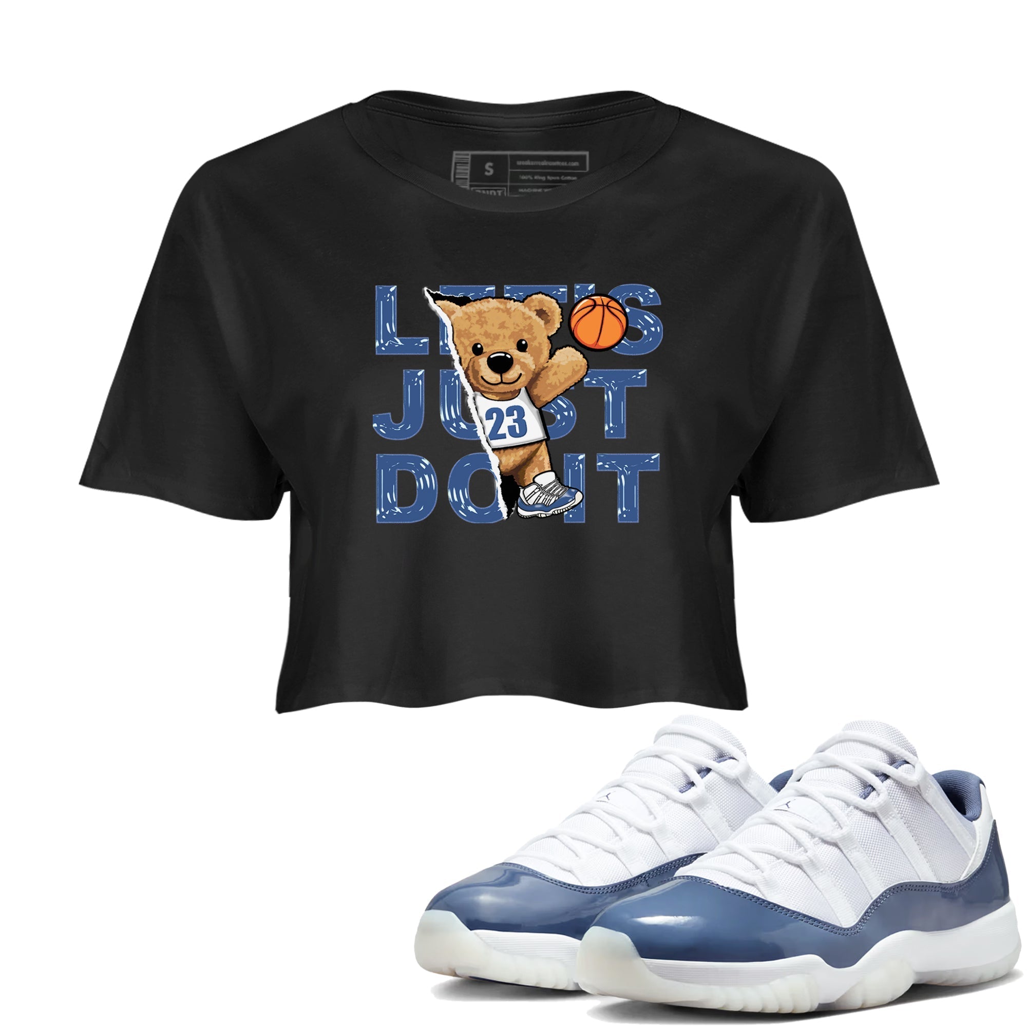 Rip Out Bear snkmatch Women's Top - Air Jordan 11 Diffused Blue
