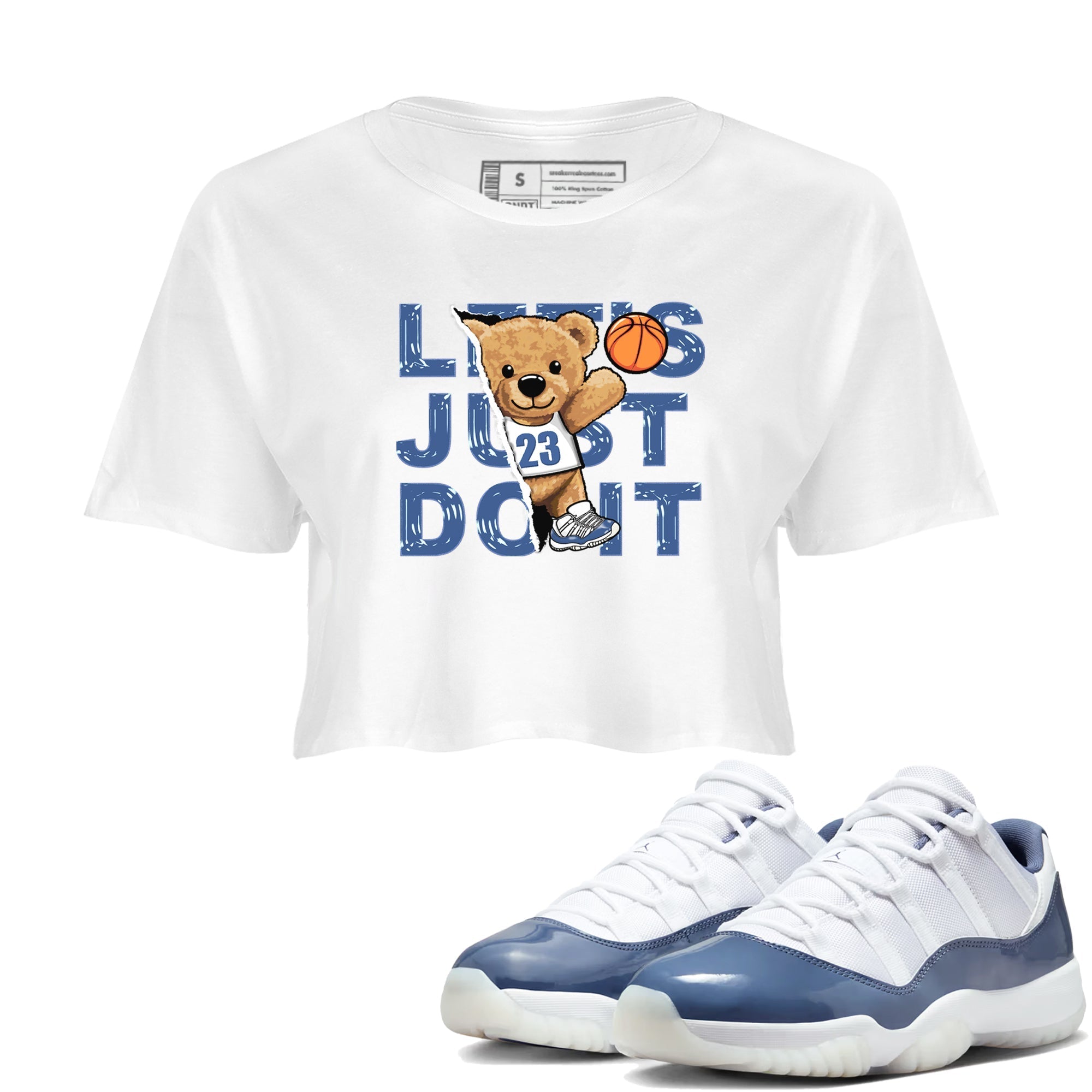 Rip Out Bear snkmatch Women's Top - Air Jordan 11 Diffused Blue