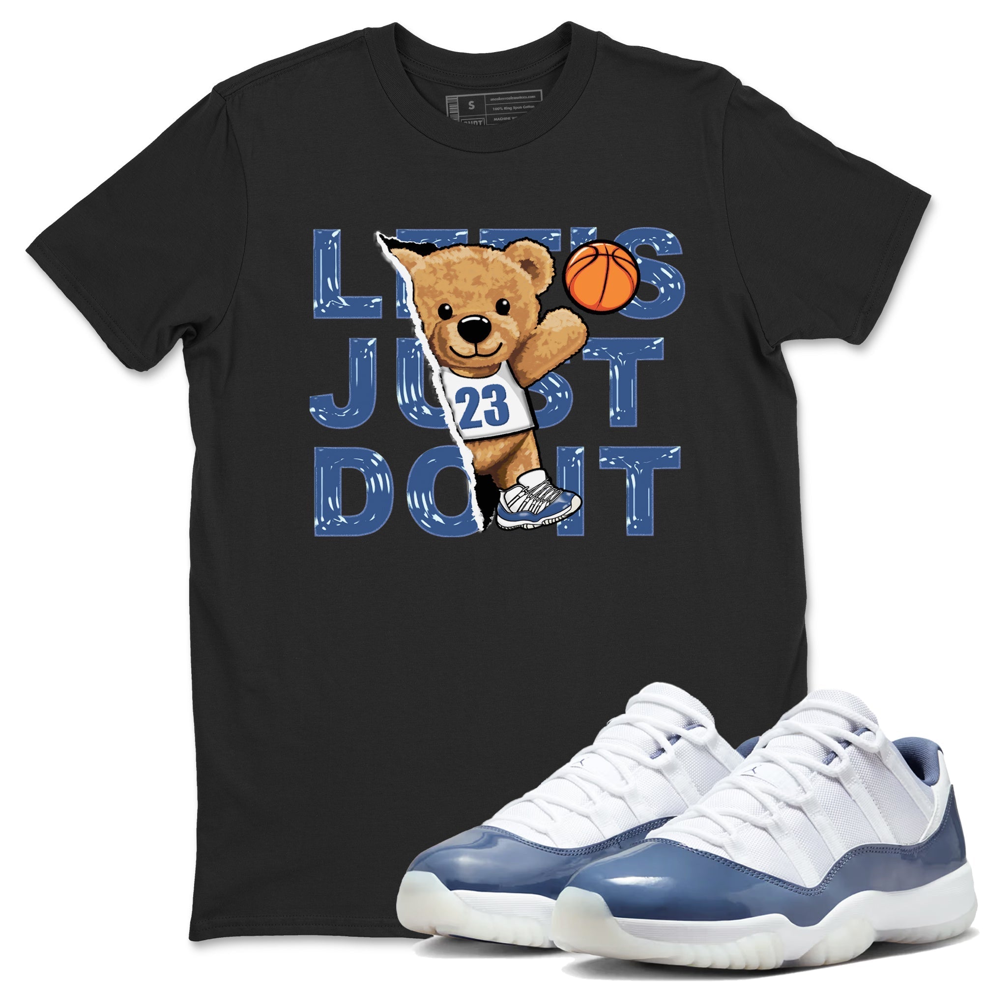 Rip Out Bear snkmatch Tees - Air Jordan 11 Diffused Blue