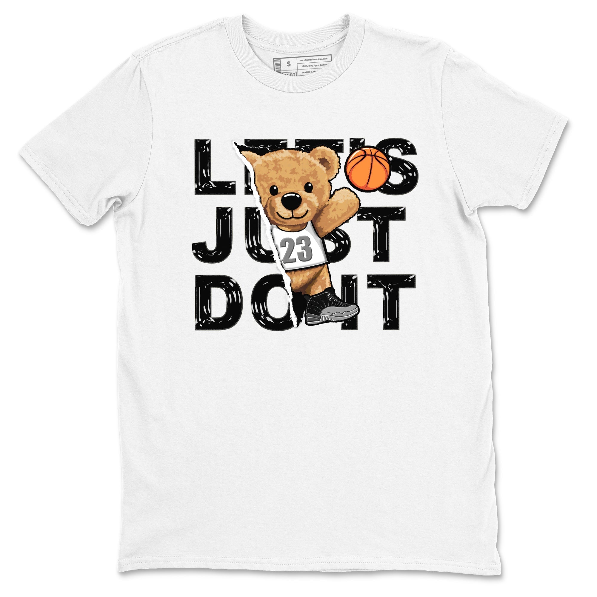 Rip Out Bear snkmatch Tees - Air Jordan 12 Black Wolf Grey