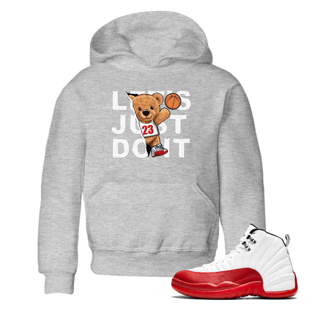 Rip Out Bear snkmatch Tee Kids - Air Jordan 12 Cherry