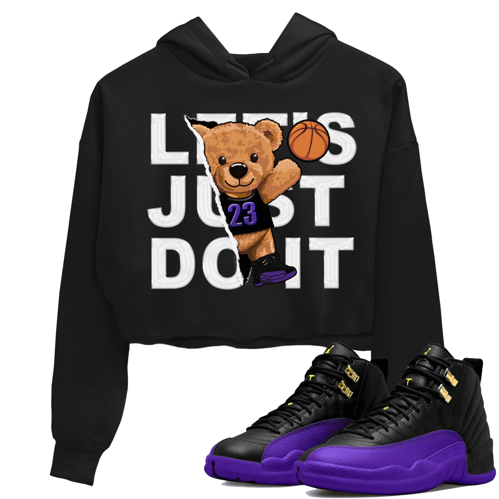 Rip Out Bear snkmatch Women's Top - Air Jordan 12 Field Purple