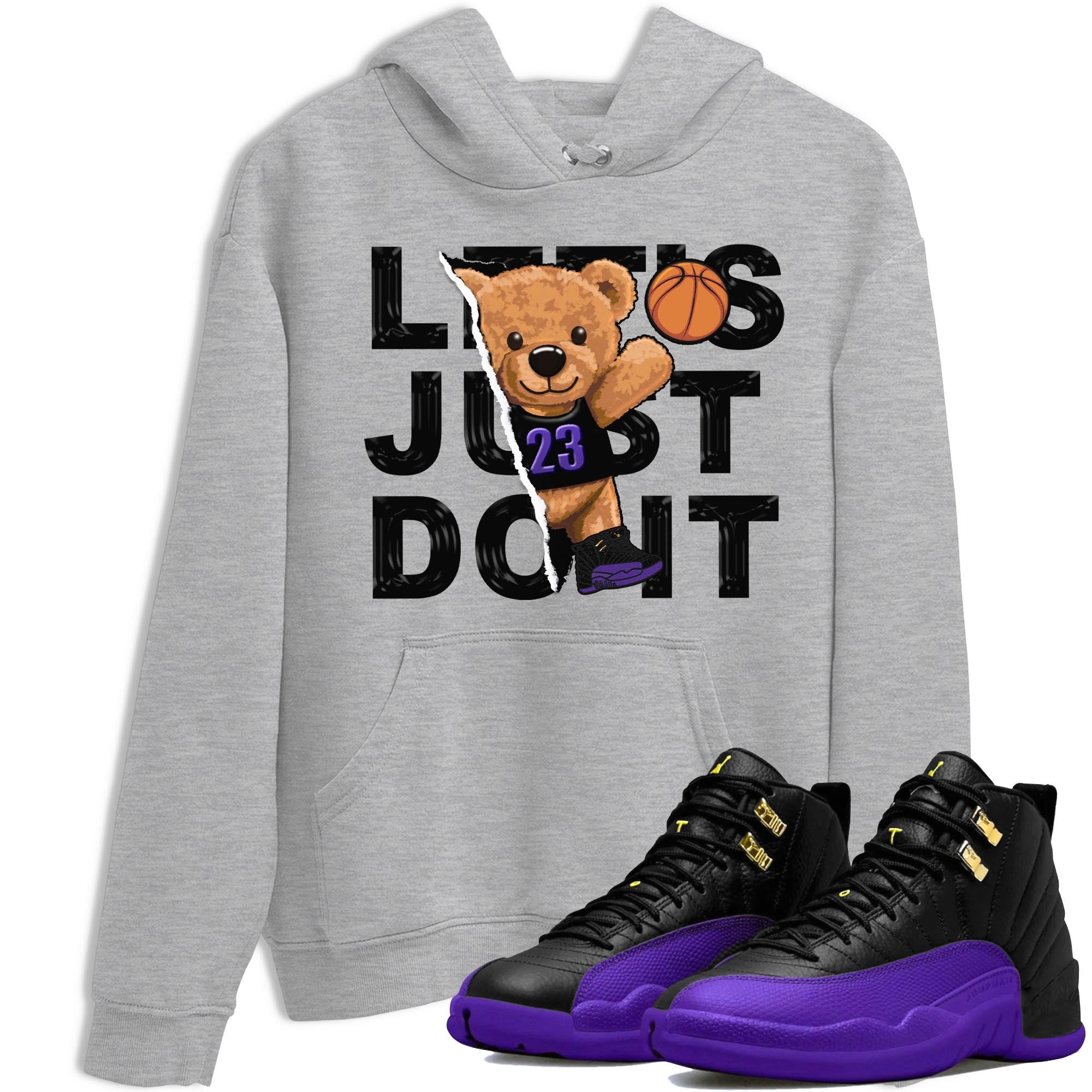 Rip Out Bear snkmatch Tee - Air Jordan 12 Field Purple