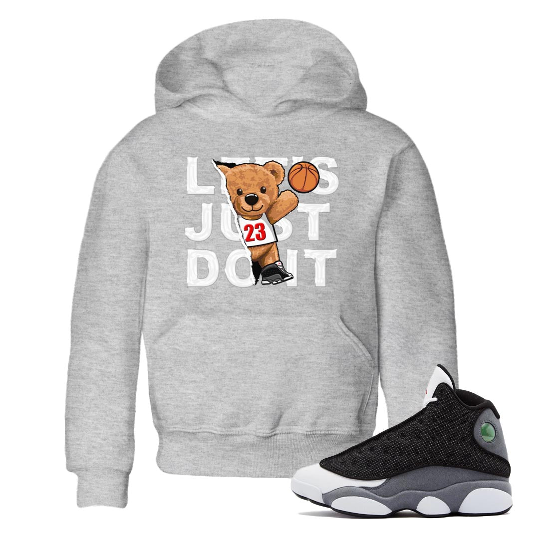 Rip Out Bear Kids Tops - Air Jordan 13 Black Flint