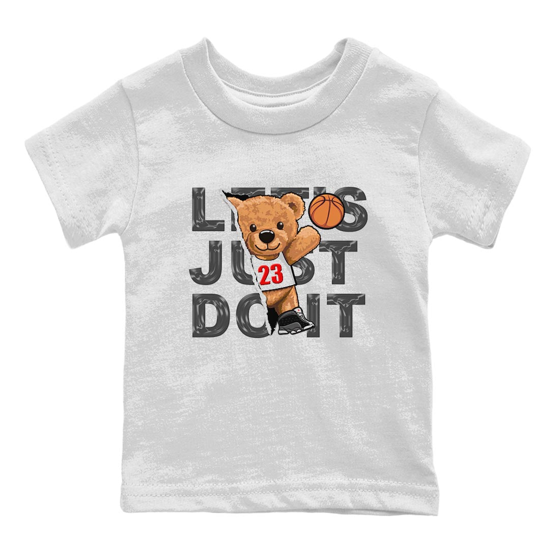 Rip Out Bear Kids Tops - Air Jordan 13 Black Flint
