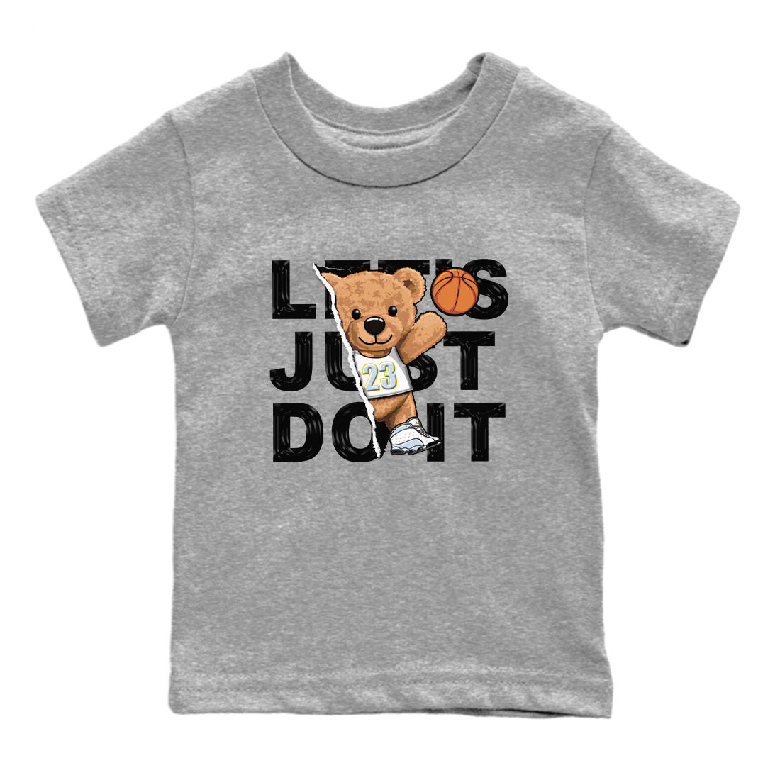 Rip Out Bear snkmatch Tees Kids - Air Jordan 13 Blue Grey