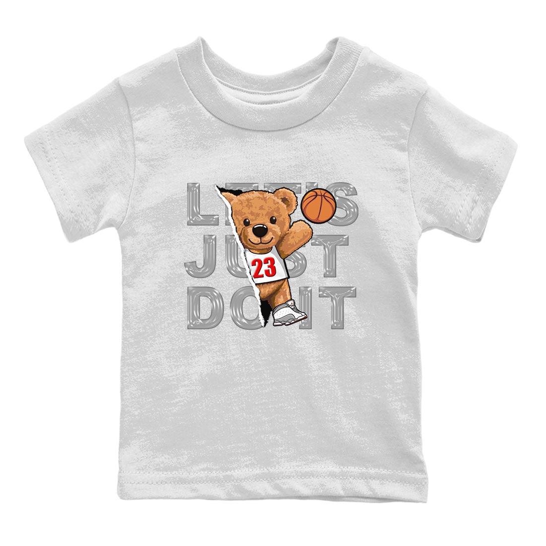 Rip Out Bear Kids Tops - Air Jordan 13 Wolf Grey