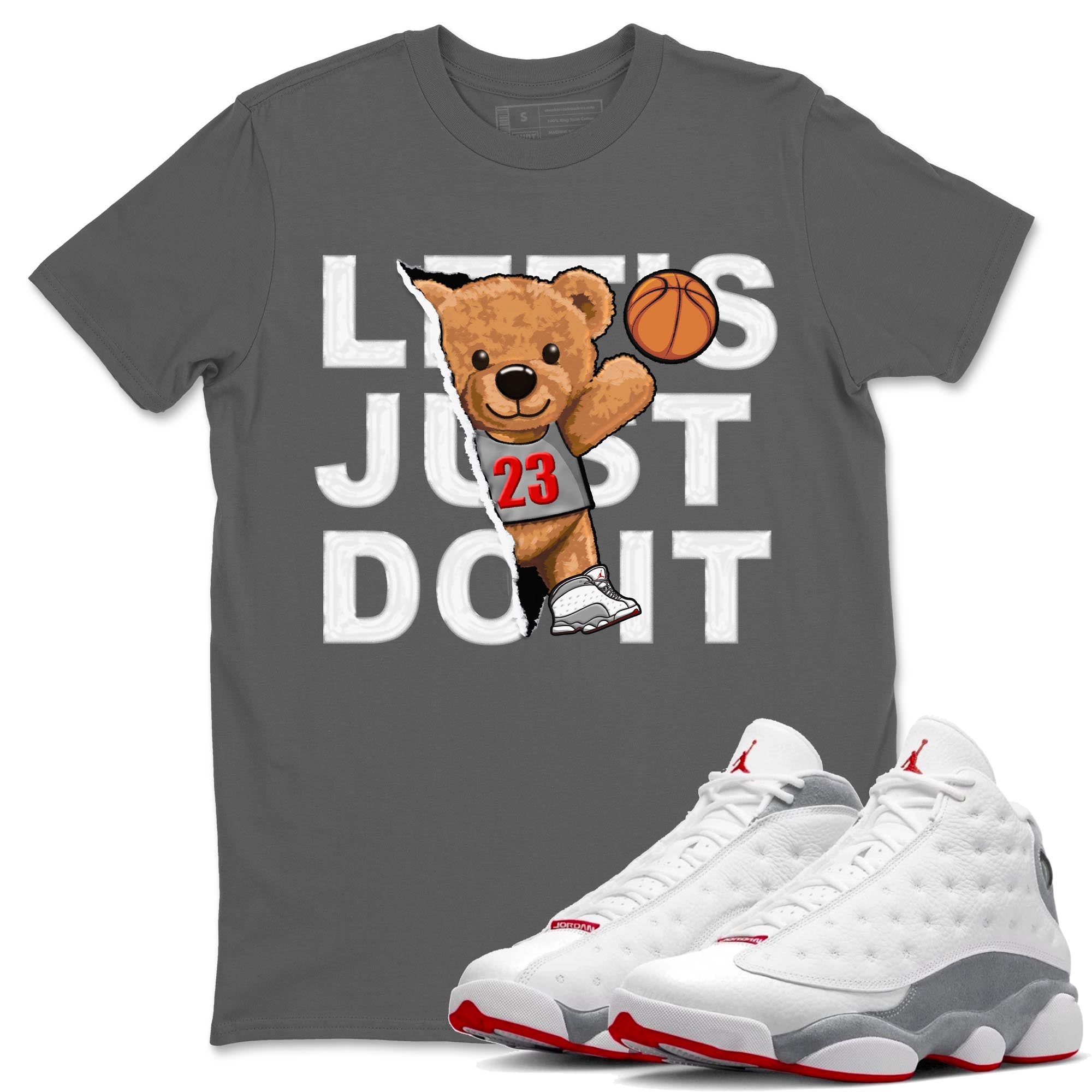 Rip Out Bear Unisex Tops - Air Jordan 13 Wolf Grey
