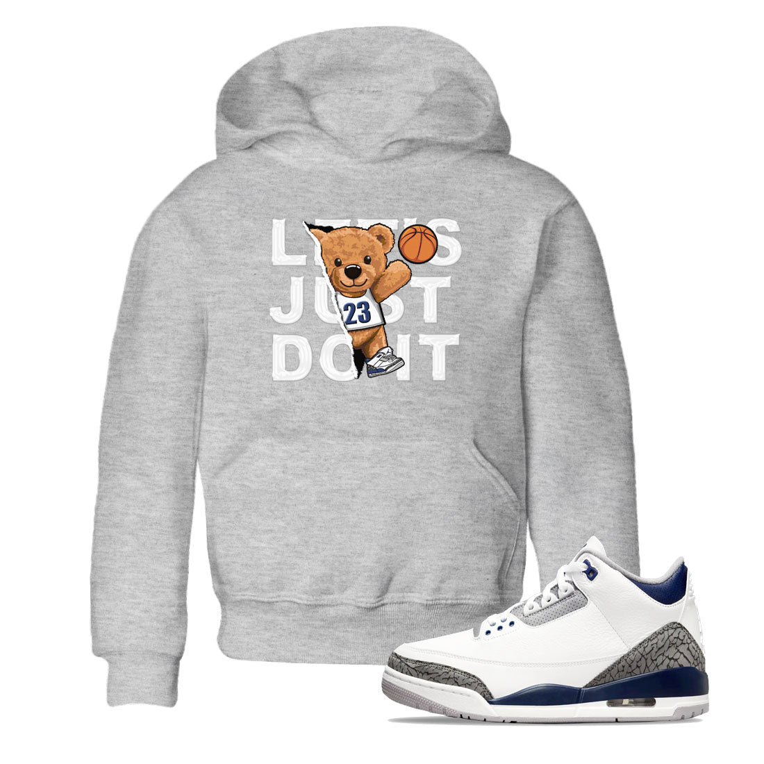 Rip Out Bear snkmatch Tees Kids - Air Jordan 3 Midnight Navy 2023