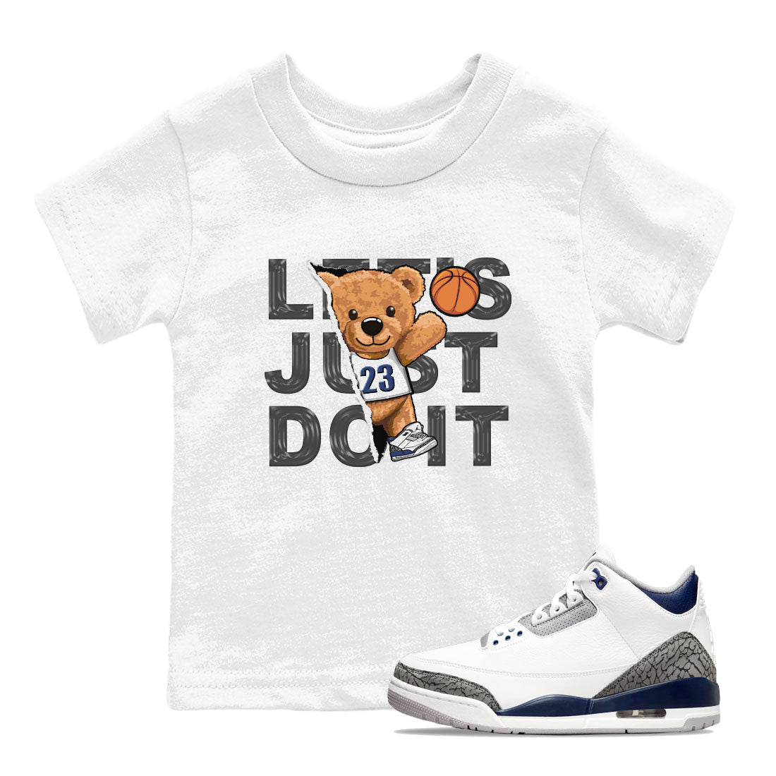 Rip Out Bear snkmatch Tees Kids - Air Jordan 3 Midnight Navy 2023