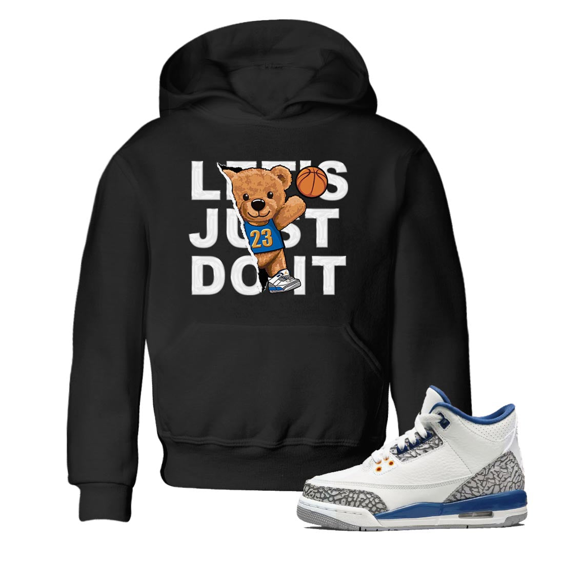 Rip Out Bear Kids Tops - Air Jordan 3 Wizards