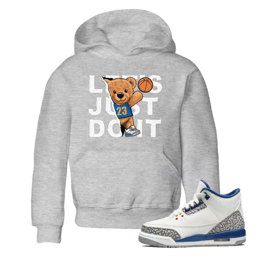 Rip Out Bear Kids Tops - Air Jordan 3 Wizards