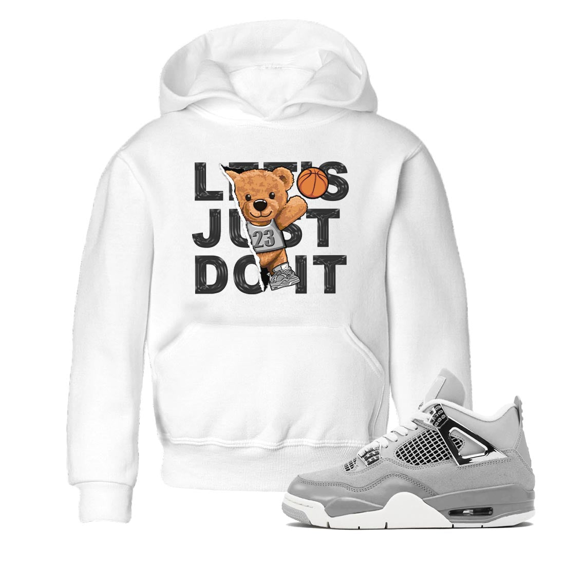 Rip Out Bear snkmatch Tee Kids - Air Jordan 4 Frozen Moments