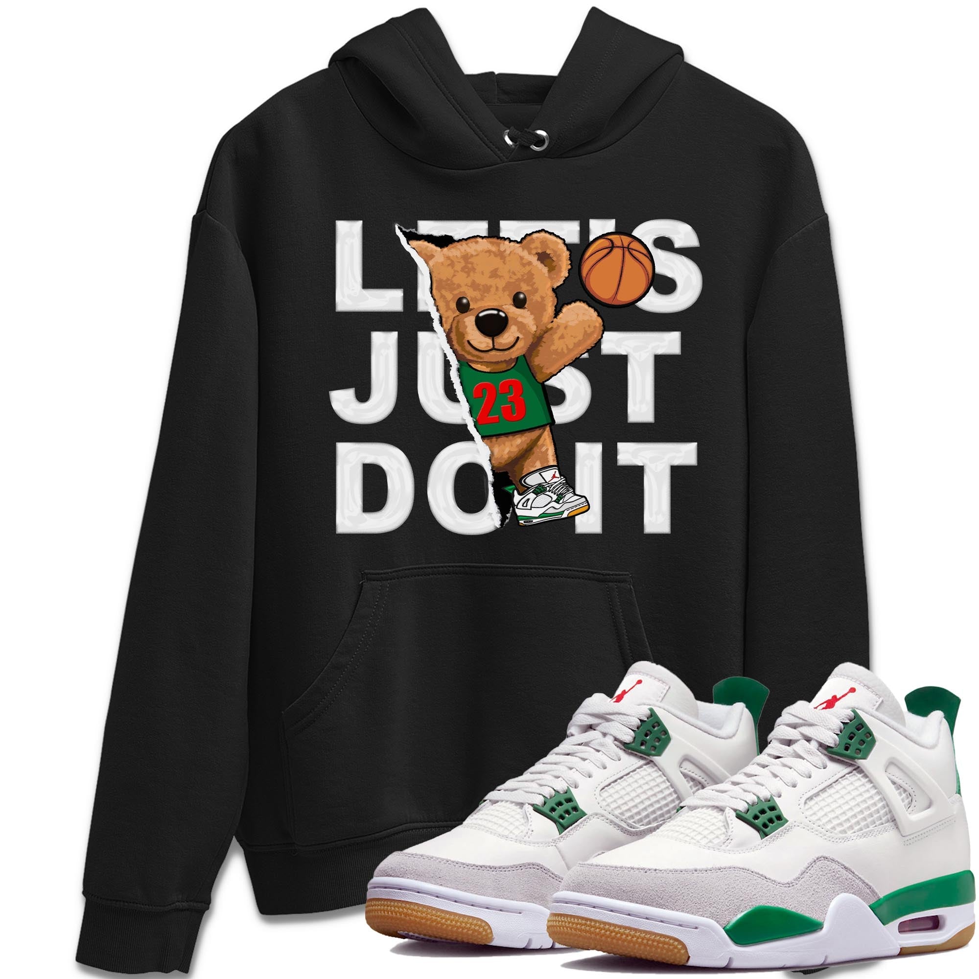 Rip Out Bear Unisex Tops - Air Jordan 4 Pine Green SB