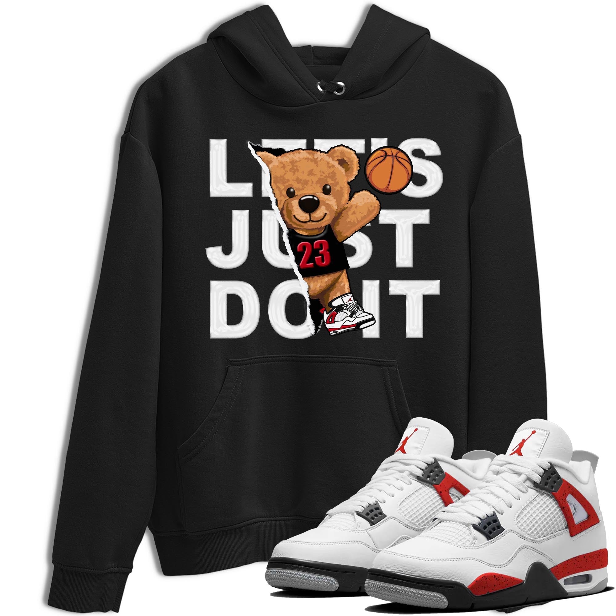 Rip Out Bear snkmatch Tee - Air Jordan 4 Red Cement