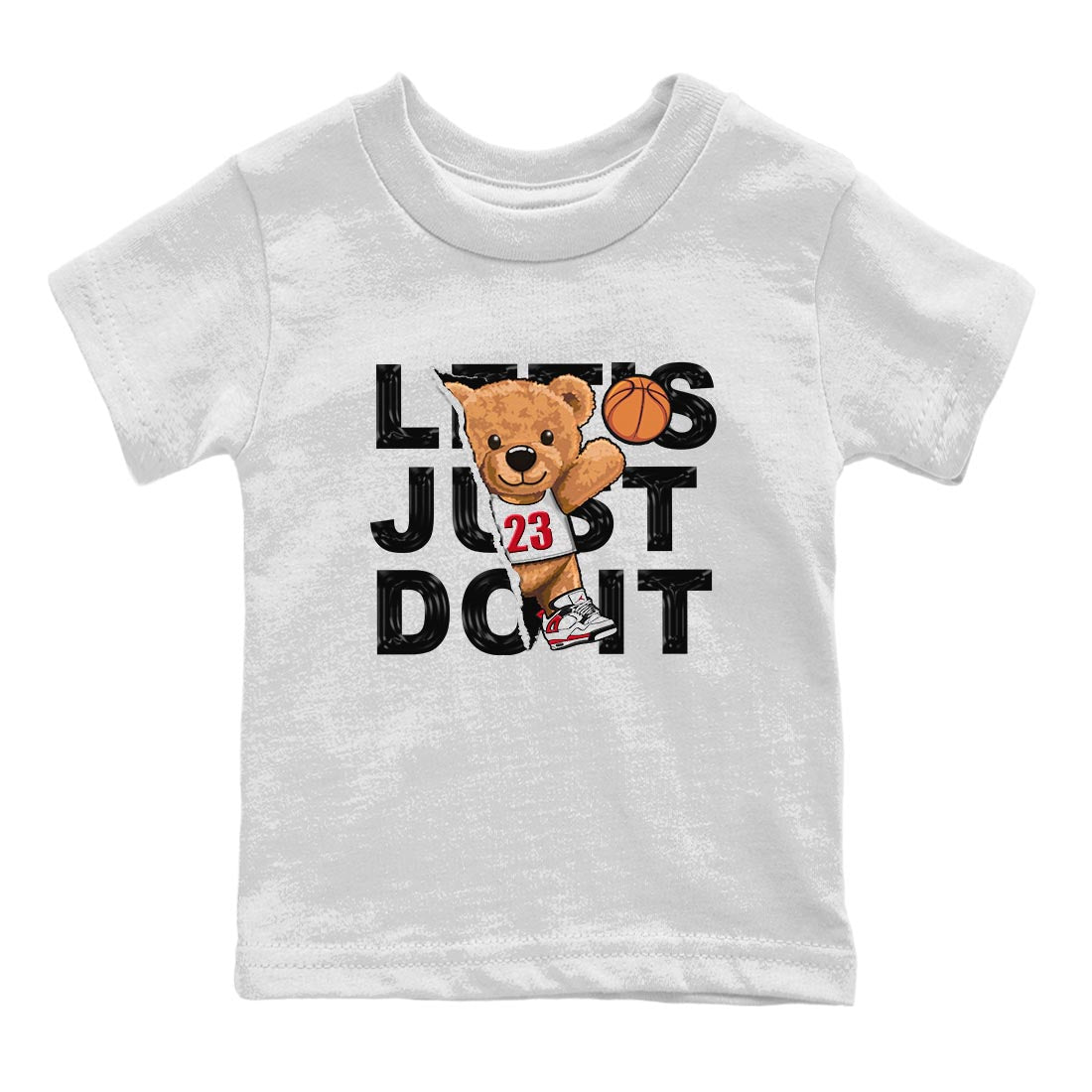 Rip Out Bear snkmatch Tee Kids - Air Jordan 4 Red Cement