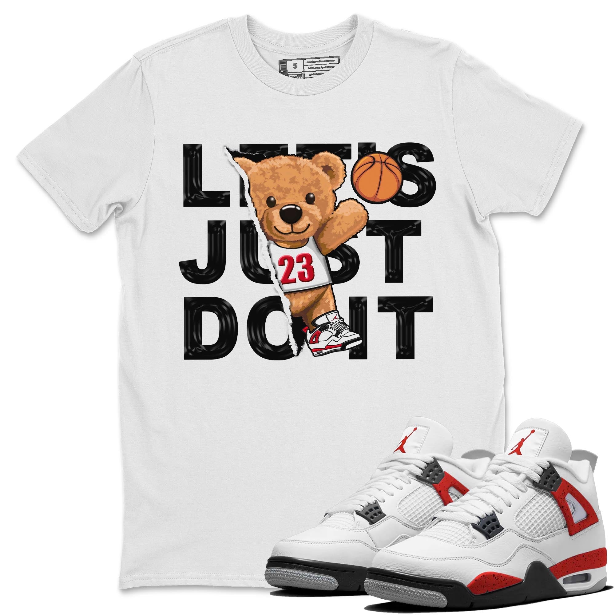 Rip Out Bear snkmatch Tee - Air Jordan 4 Red Cement