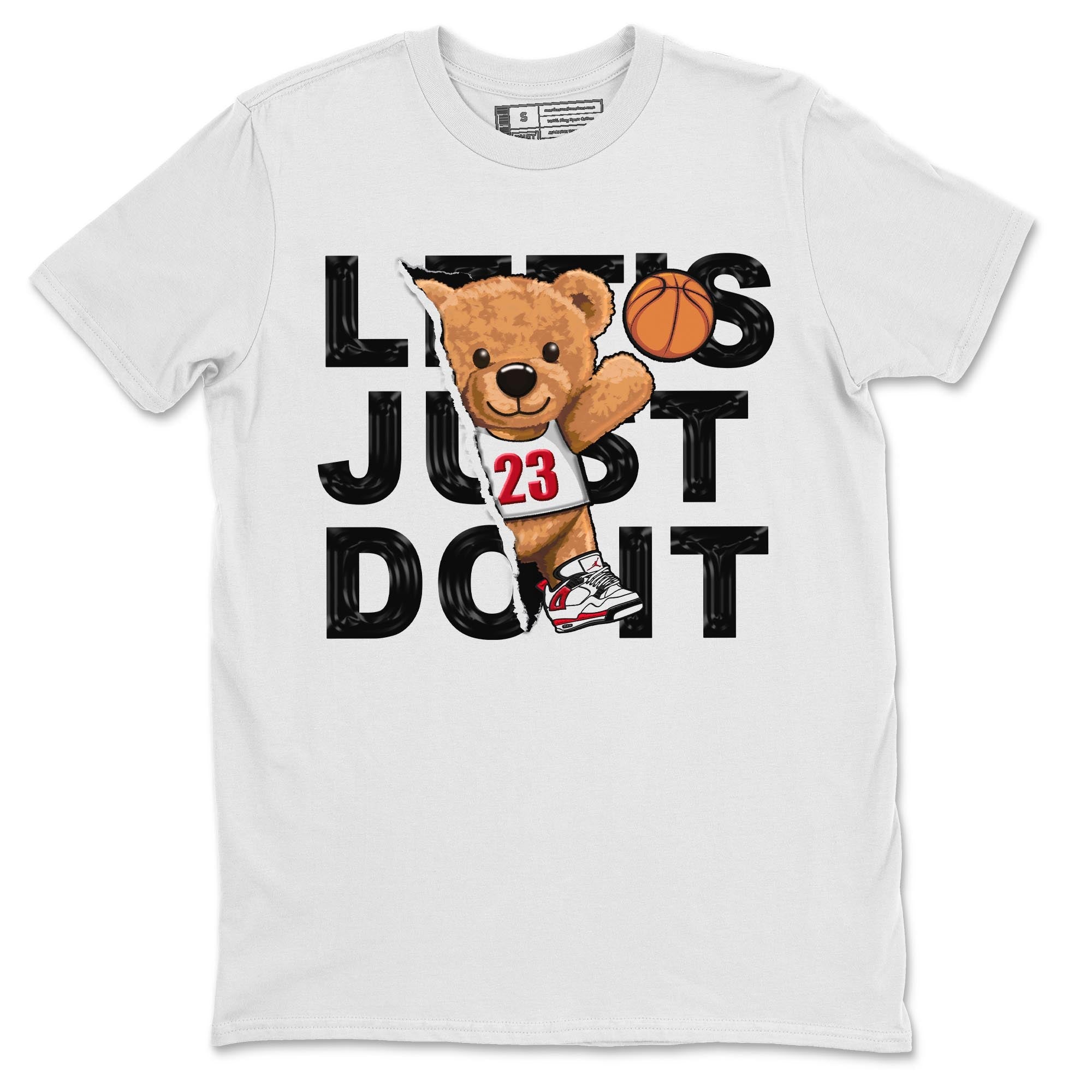 Rip Out Bear snkmatch Tee - Air Jordan 4 Red Cement
