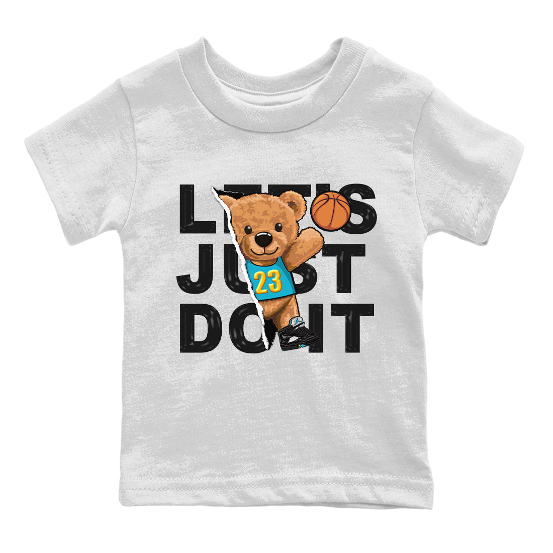 Rip Out Bear Kids Tops - Air Jordan 5 Aqua