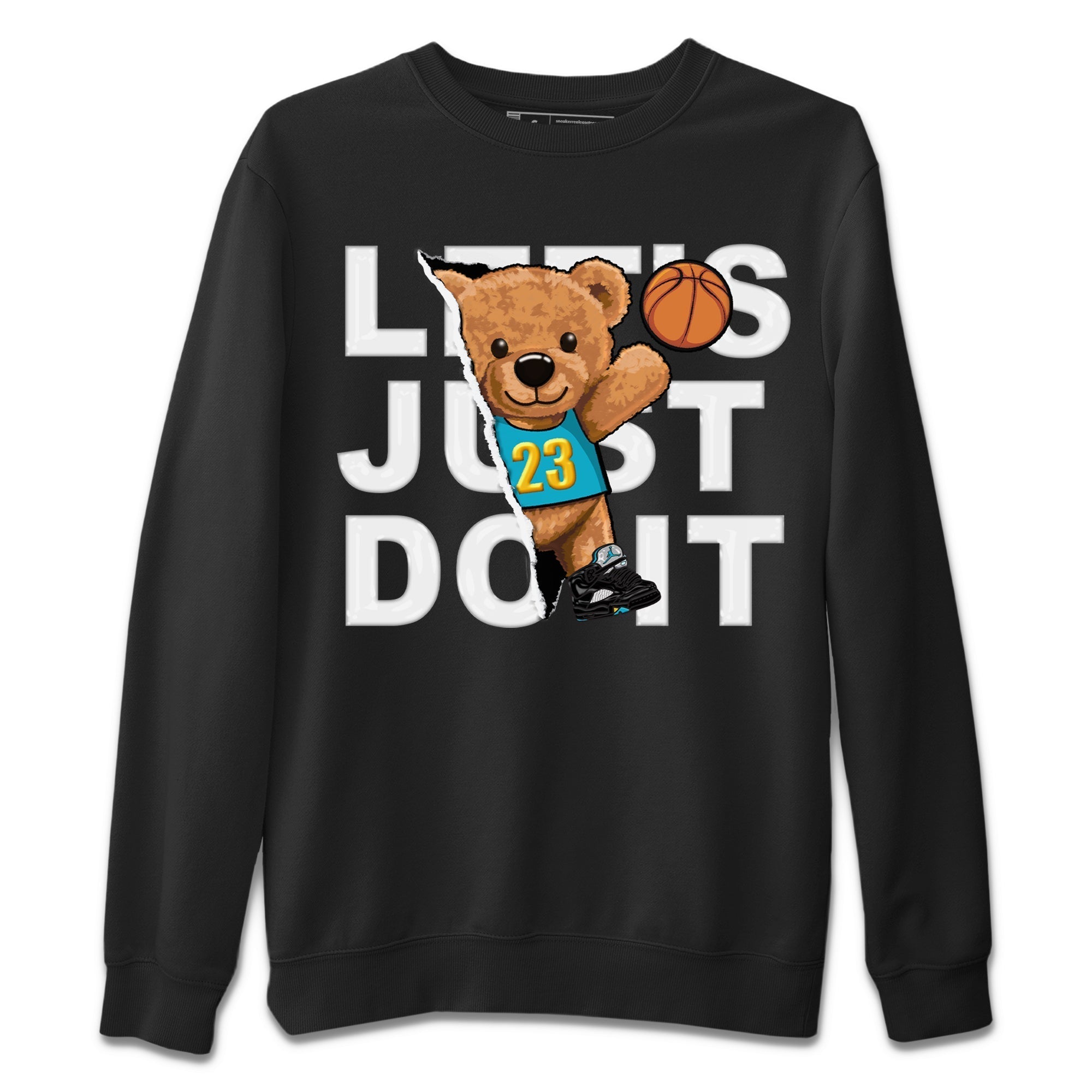 Rip Out Bear Unisex Tops - Air Jordan 5 Aqua