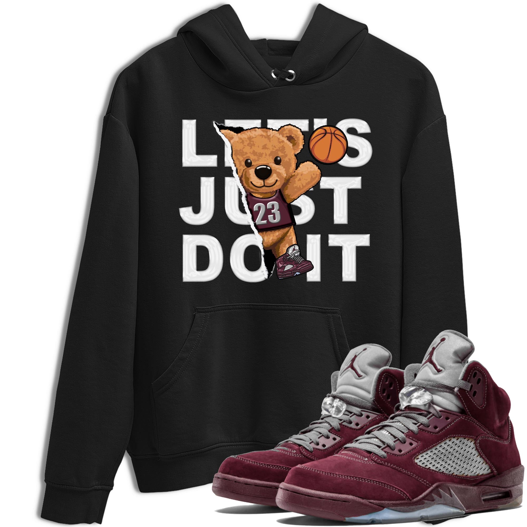 Rip Out Bear snkmatch Tee - Air Jordan 5 Burgundy