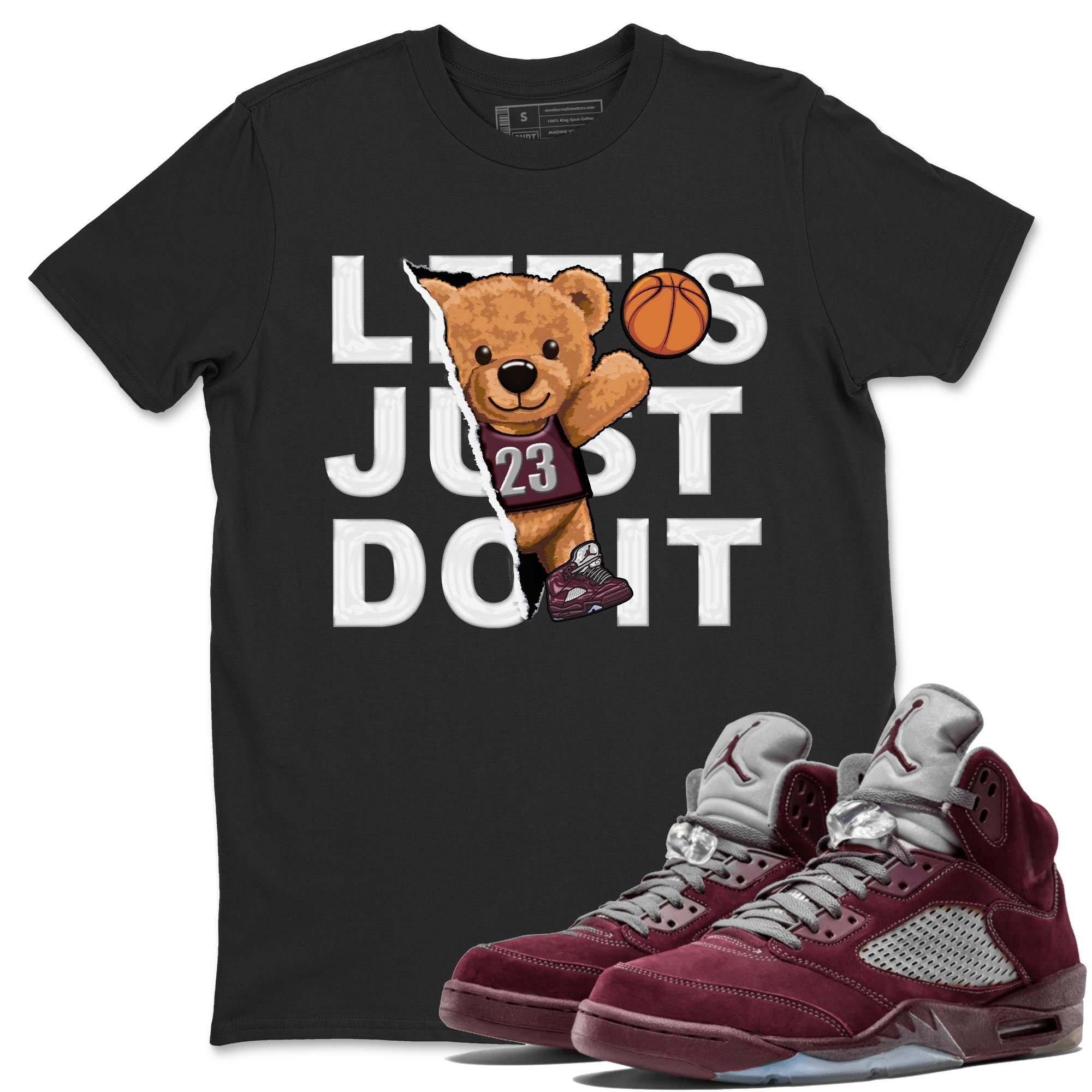 Rip Out Bear snkmatch Tee - Air Jordan 5 Burgundy