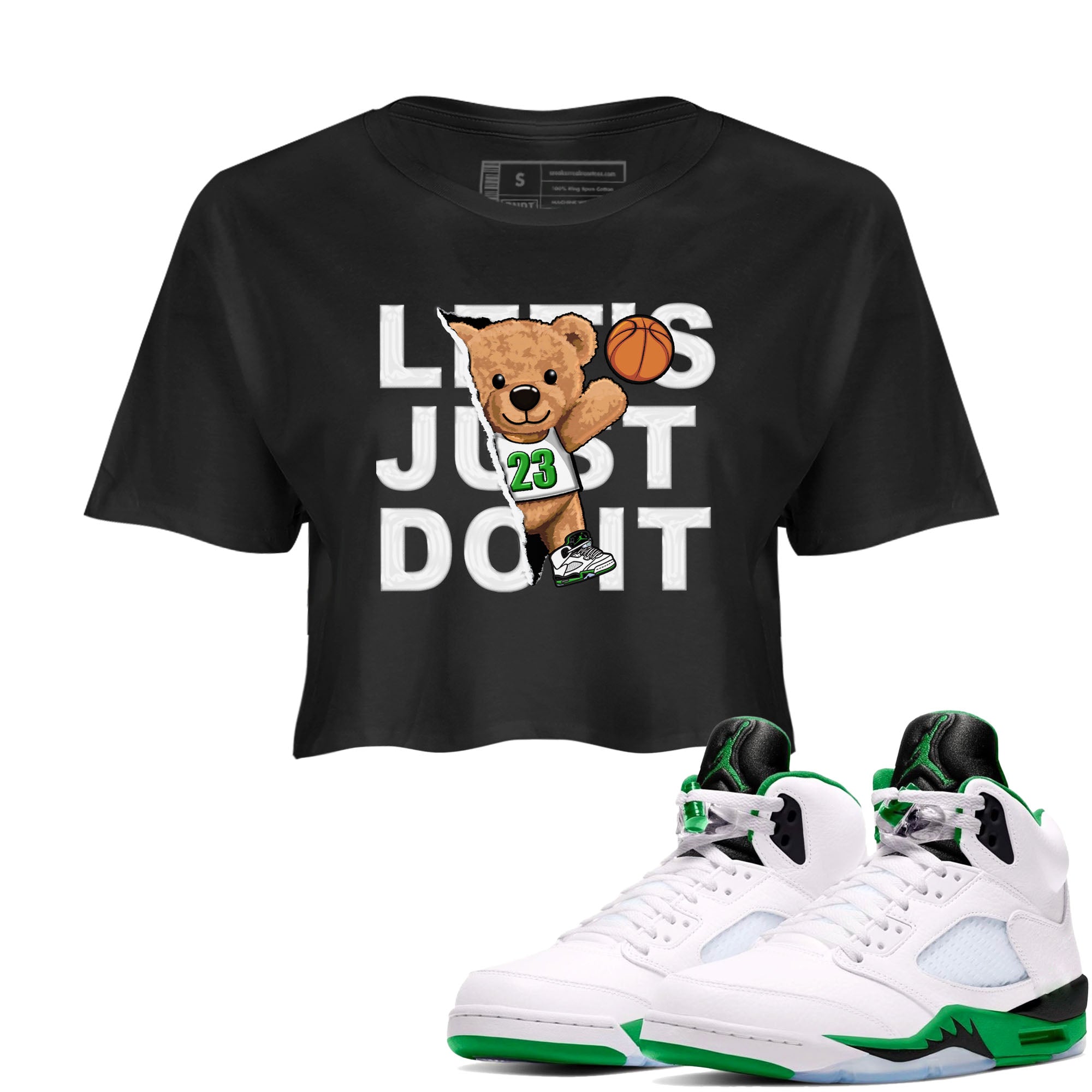 Rip Out Bear snkmatch Women's Top - Air Jordan 5 Lucky Green