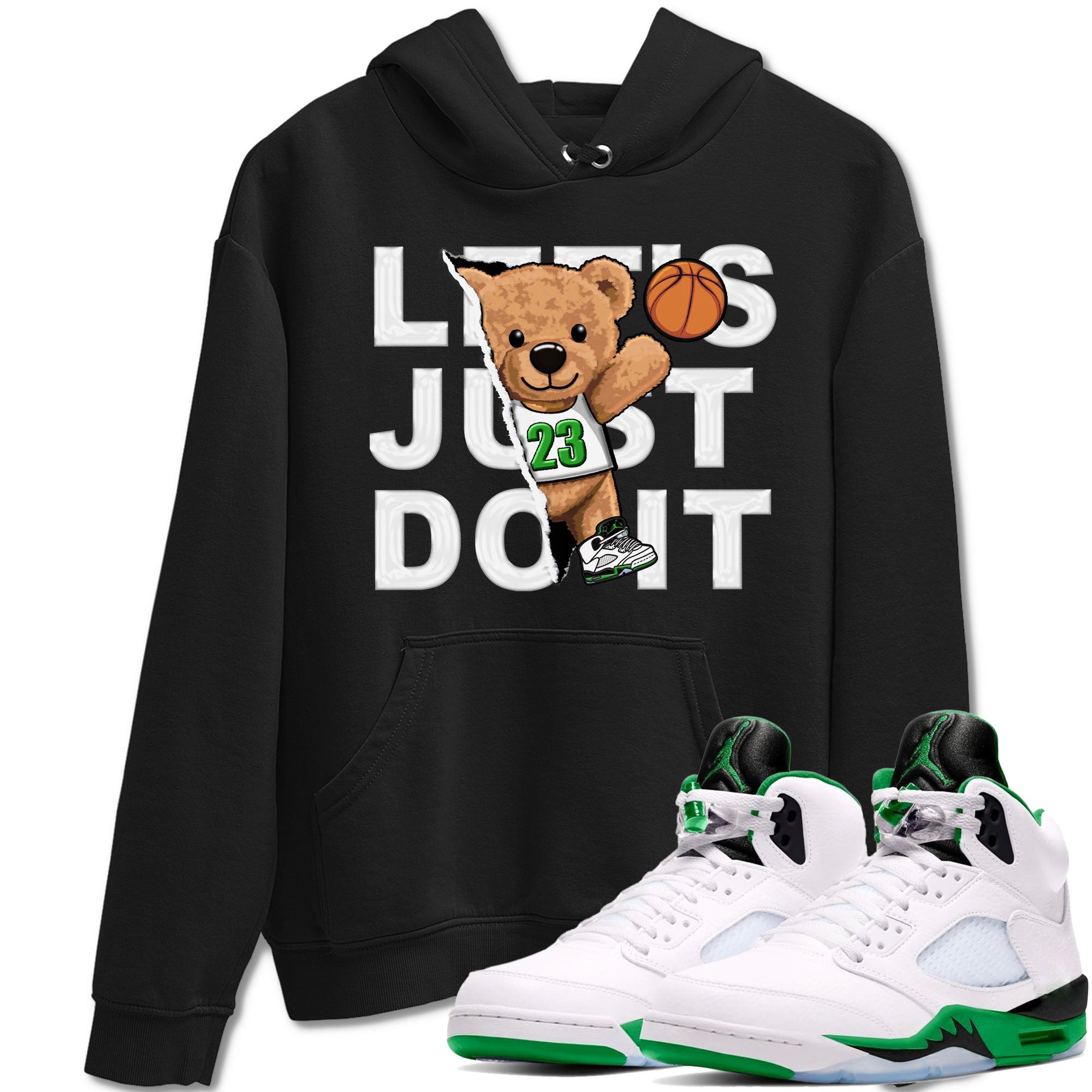 Rip Out Bear snkmatch Tees - Air Jordan 5 Lucky Green