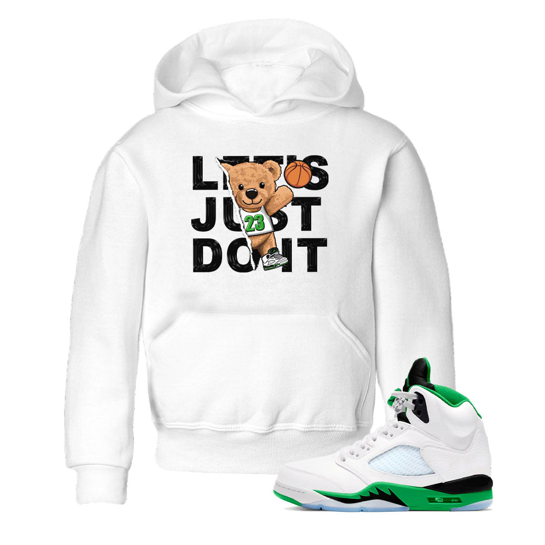 Rip Out Bear snkmatch Tees Kids - Air Jordan 5 Lucky Green