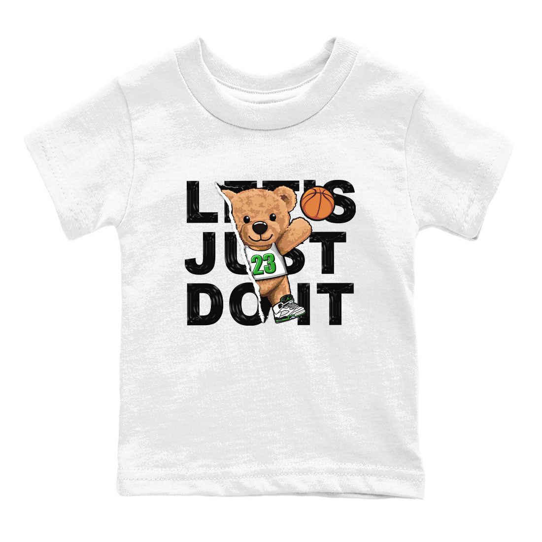 Rip Out Bear snkmatch Tees Kids - Air Jordan 5 Lucky Green