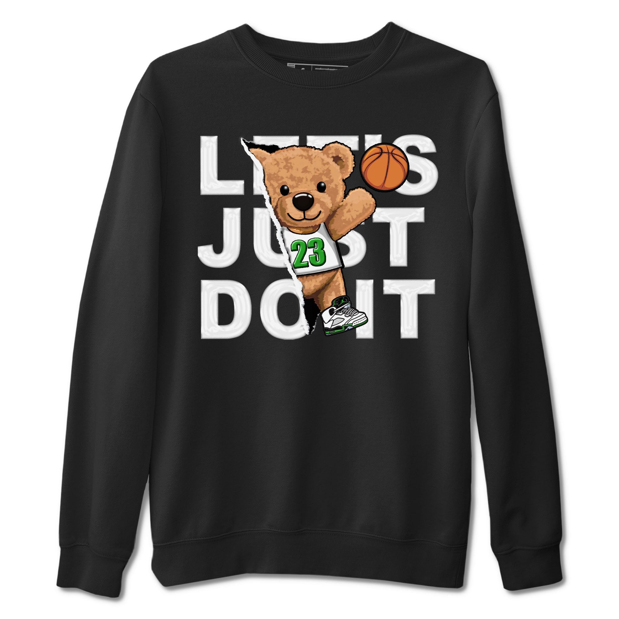 Rip Out Bear snkmatch Tees - Air Jordan 5 Lucky Green