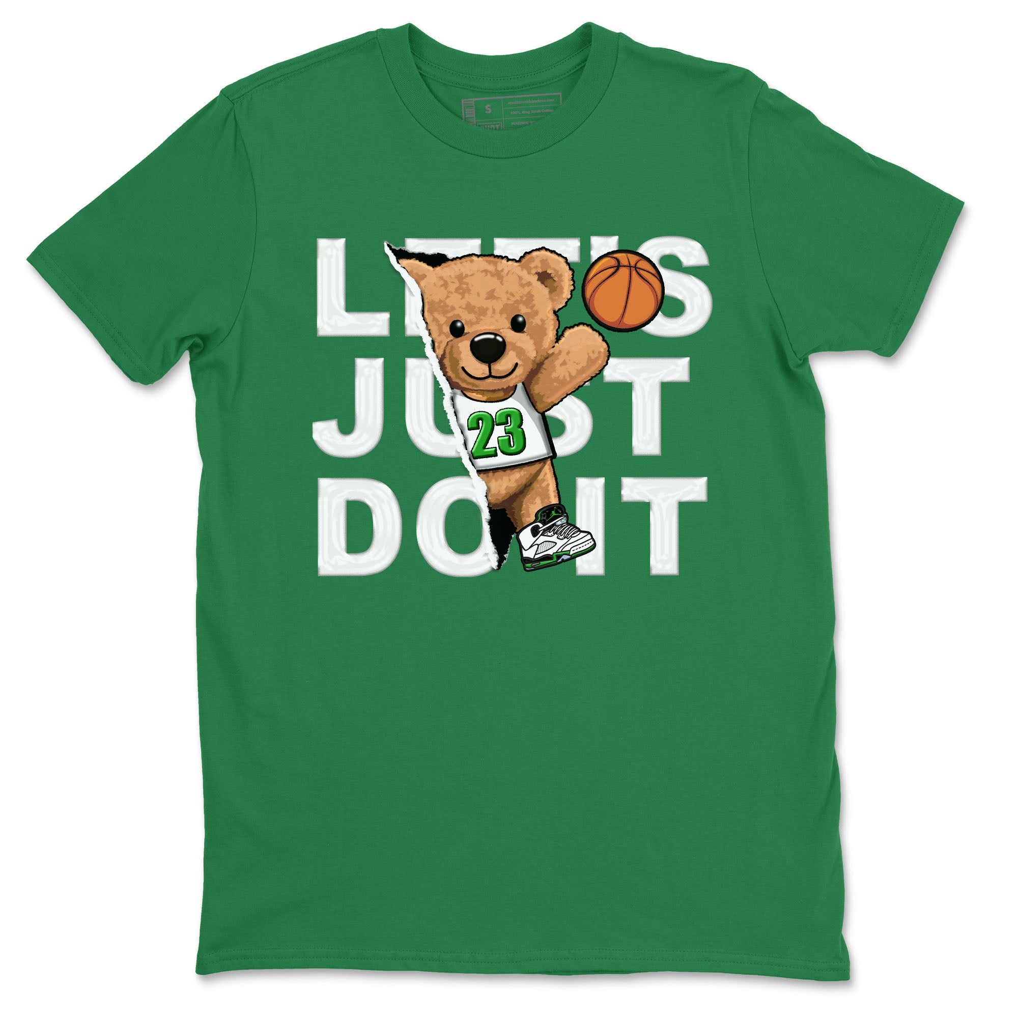 Rip Out Bear snkmatch Tees - Air Jordan 5 Lucky Green